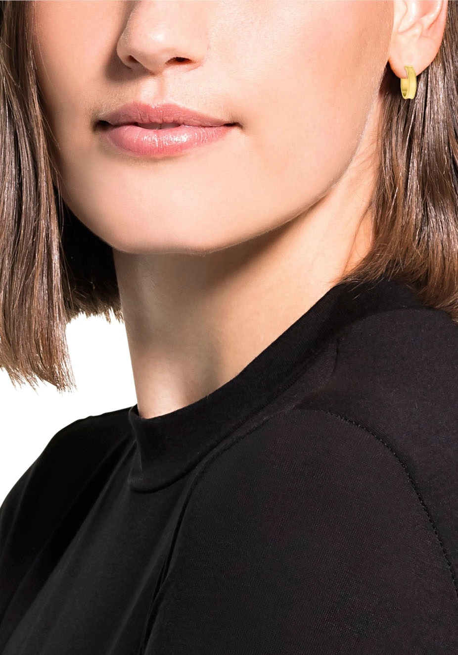 Amor Paar Creolen »Gold Classic«