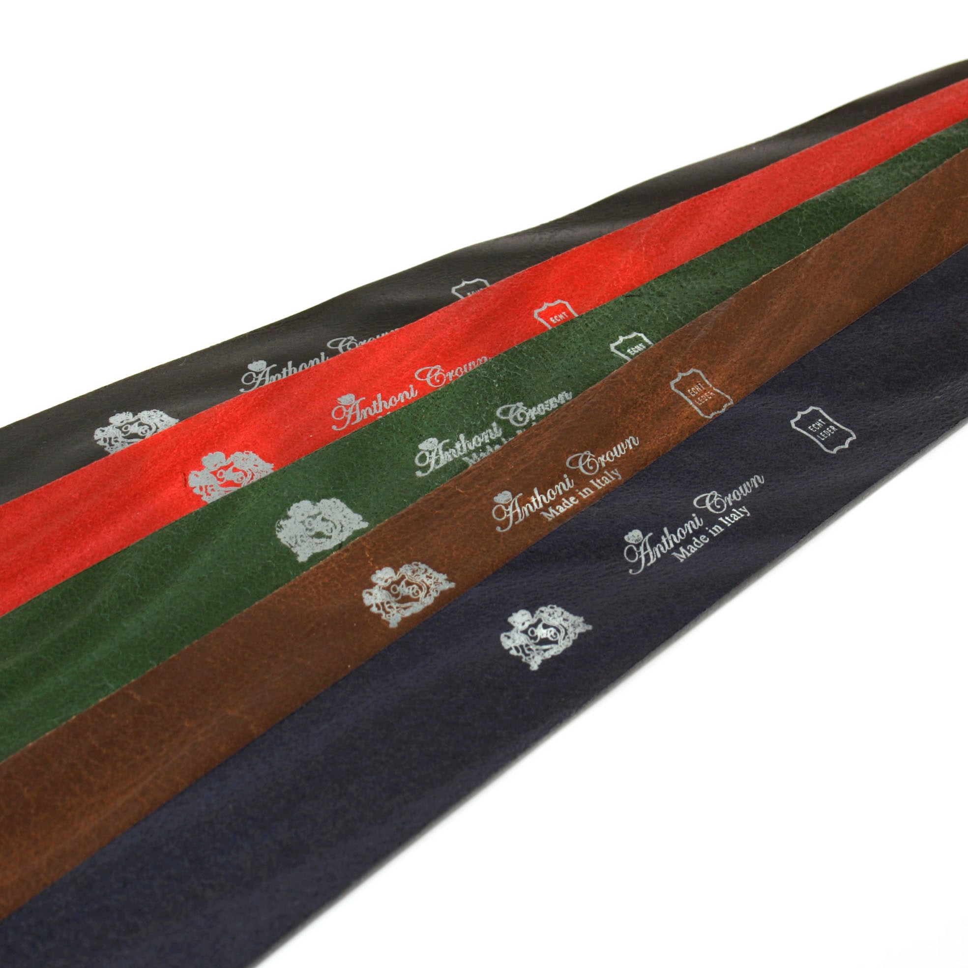 Anthoni Crown Ledergürtel Herrengürtel in cognac