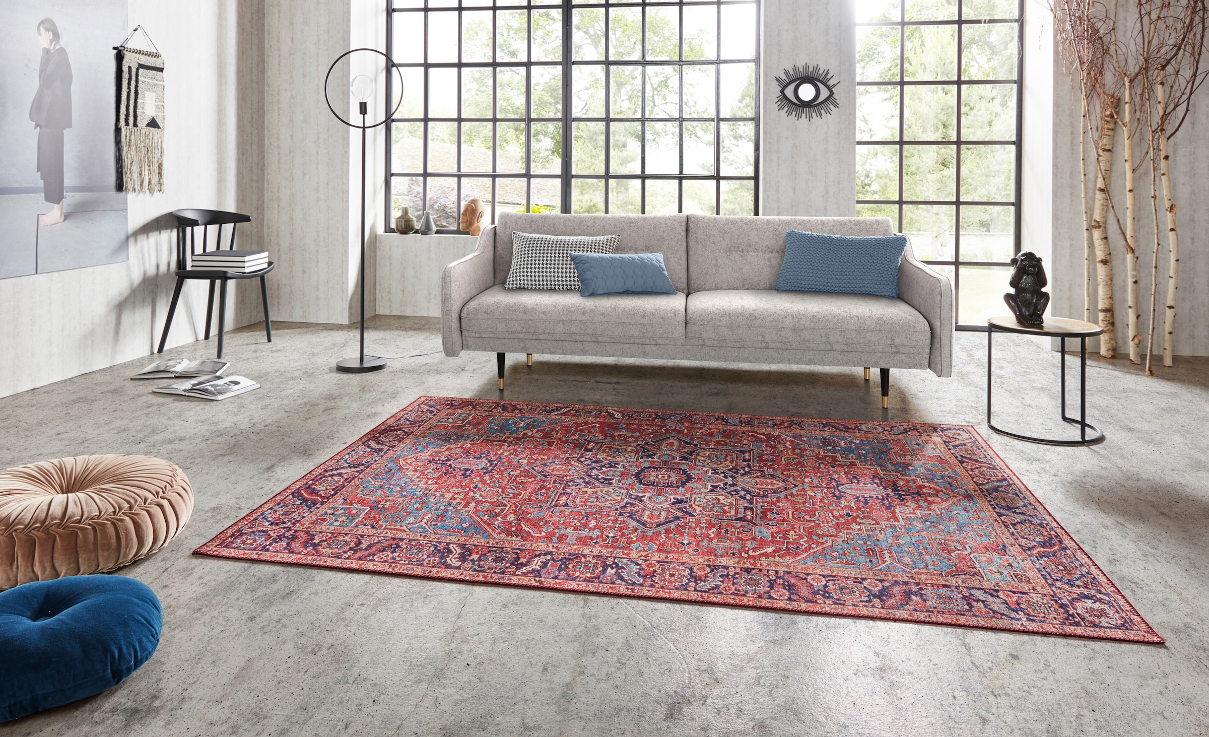 NORTHRUGS Teppich »Amata«, rechteckig, 5 mm Höhe, Orientalisch, Läufer, Vintage, Wohnzimmer, Schlafzimmer, Esszimmer