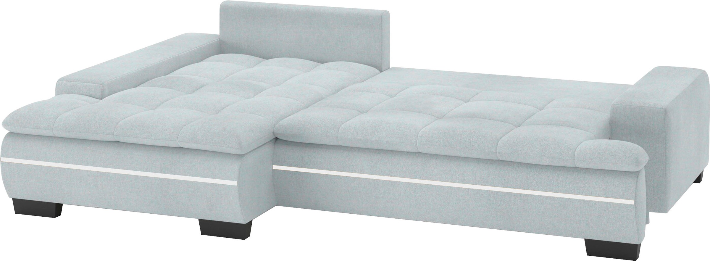 Mr. Couch Ecksofa »Haiti II, L-Form«, RGB-LED Beleuchtung, wahlweise mit Kaltschaum, Bett, Bettkasten