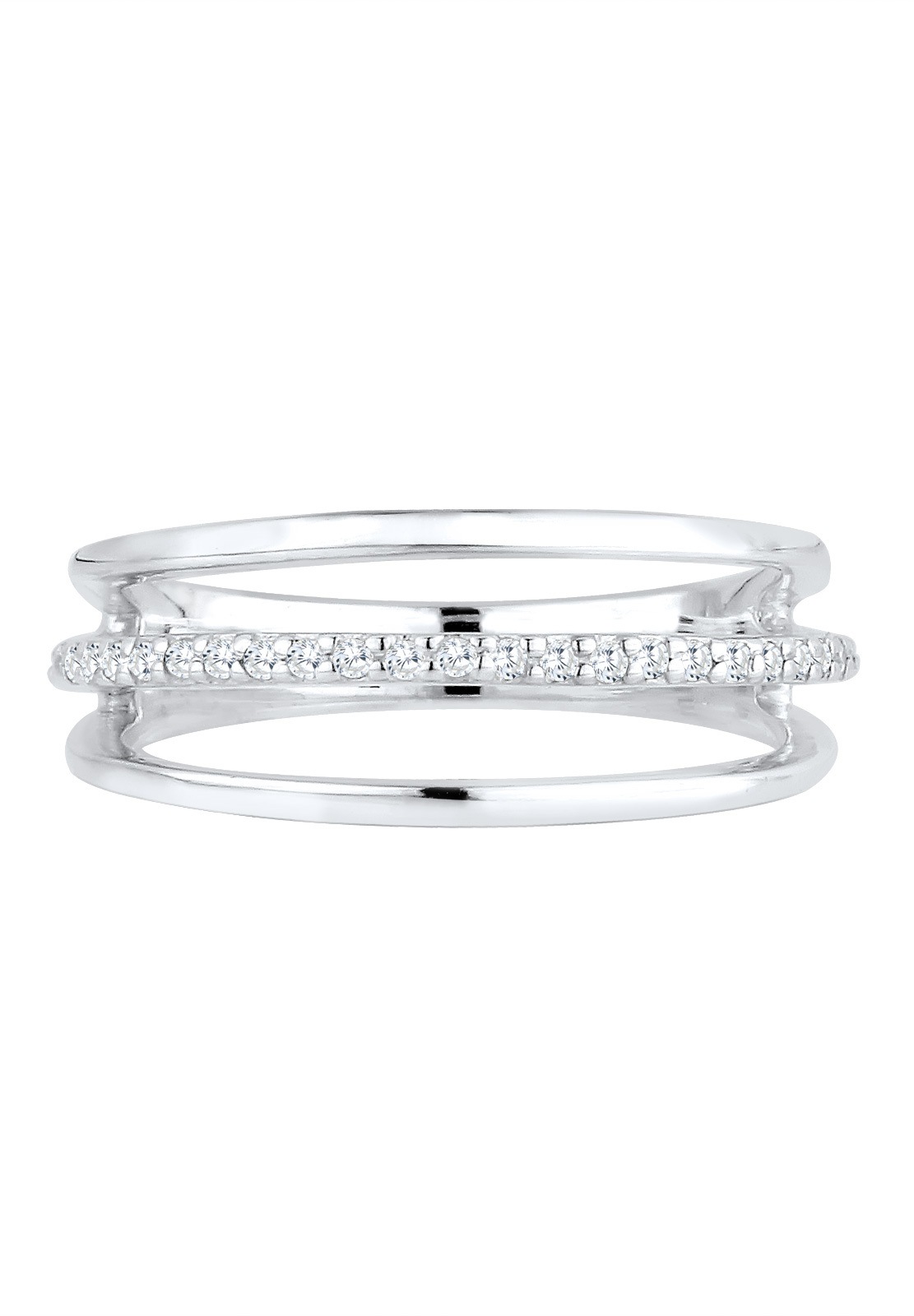 Elli Silberring »Ring Elli Ring Lagen Zirkonia 925 Silber«