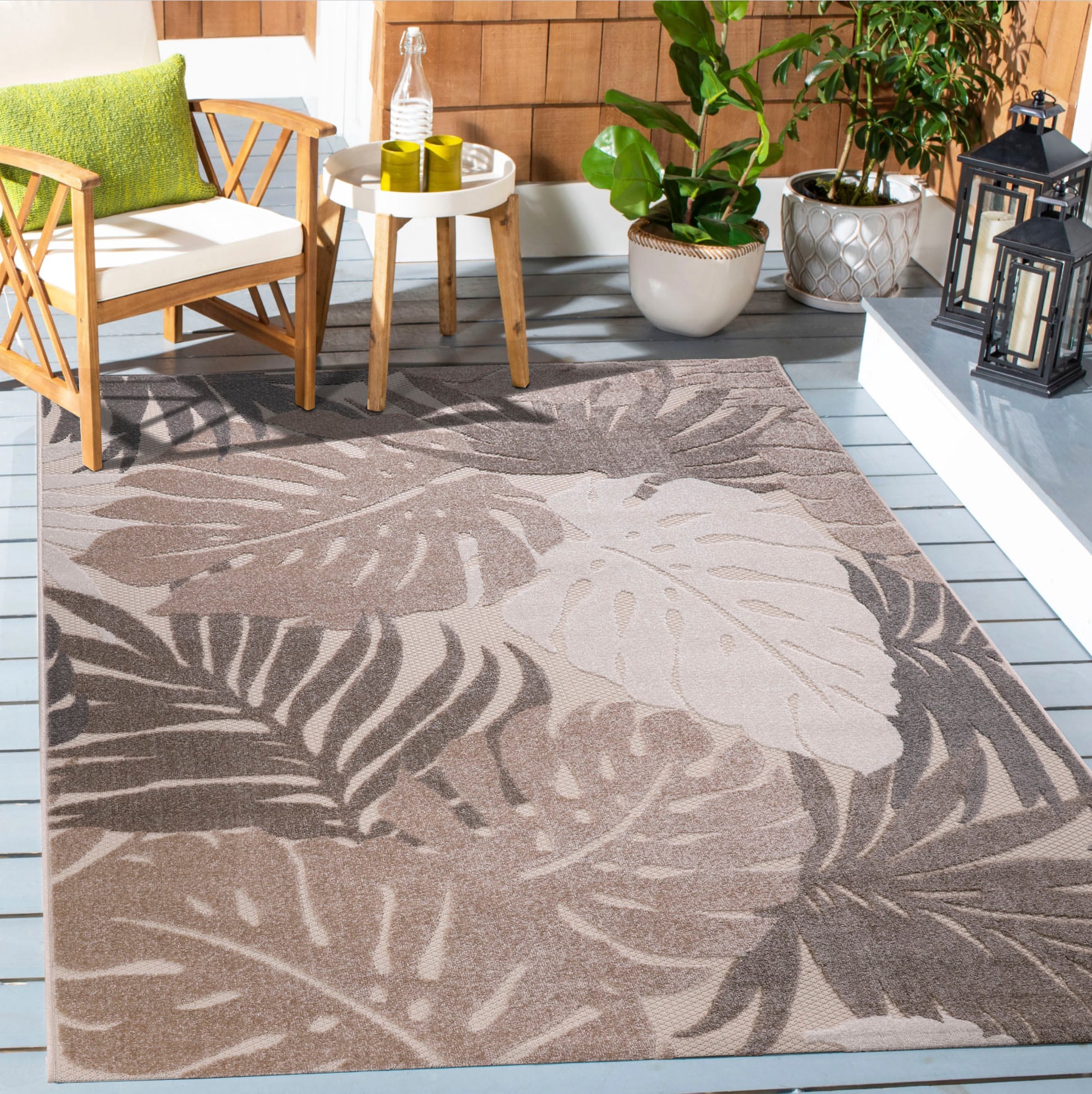 Sanat Teppich »Floral«, rechteckig, In- und Outdoor geeignet, florales  Design, Balkon, Terasse | Kurzflor-Teppiche