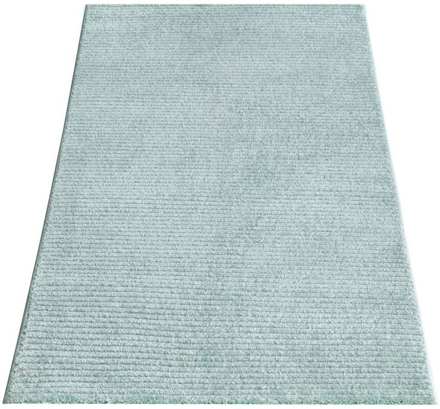 Carpet City Teppich »Friseé-Teppich FANCY900«, rechteckig, 12 mm Höhe, Läufer, Kurzflor, Einfarbig, 3D-Optik, Streifen Look, Wohnzimmer