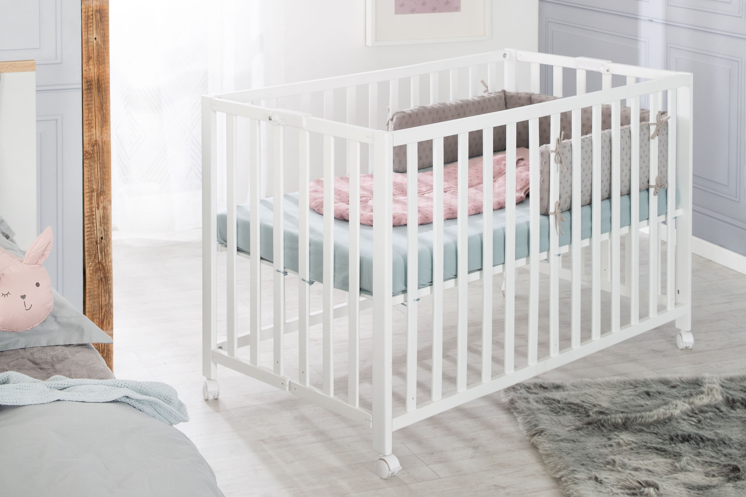 roba® Babybett »Fold Up, weiß«, klappbar