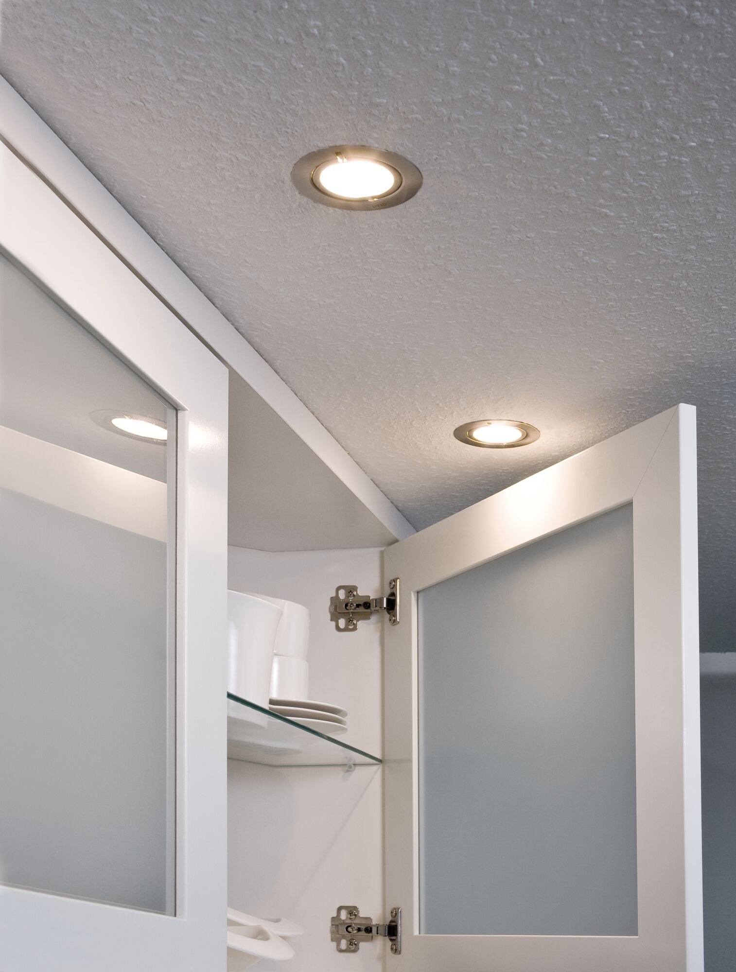 Paulmann Unterschrankleuchte »3x4,5W 12VA 230V/350mA 65mm Metall Eisen gebürstet, 3er Set«, 3 flammig, LED Möbel Einbauleuchten Set