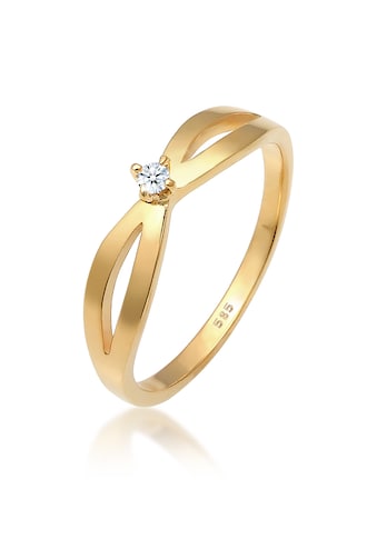 Elli DIAMONDS Verlobungsring »Verlobung Vintage Diamant (0.03 ct.) 585 Gelbgold« kaufen