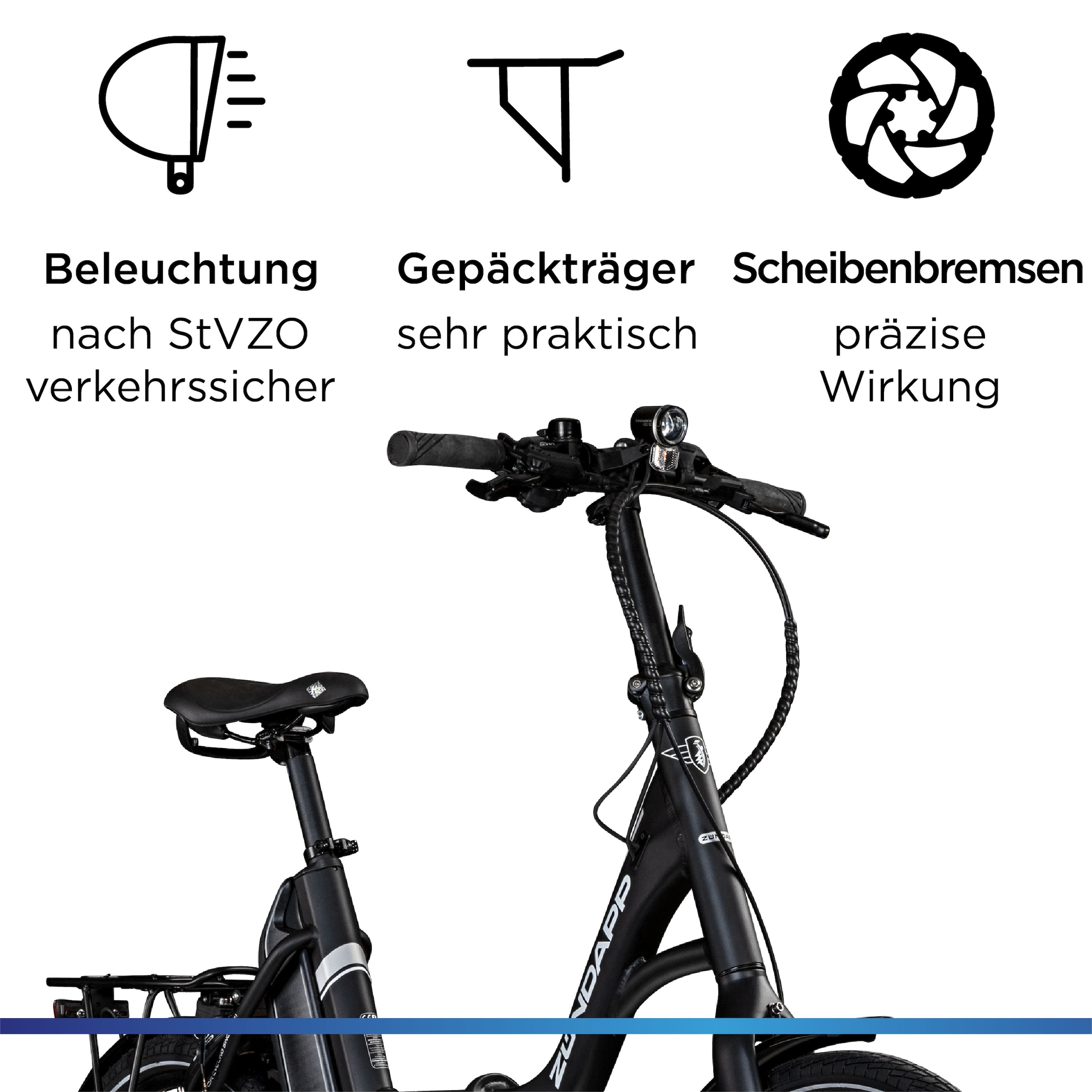 Zündapp E-Bike »X100«, 9 Gang, Shimano, Sora, Mittelmotor 250 W, Pedelec, Elektrofahrrad für Damen u. Herren