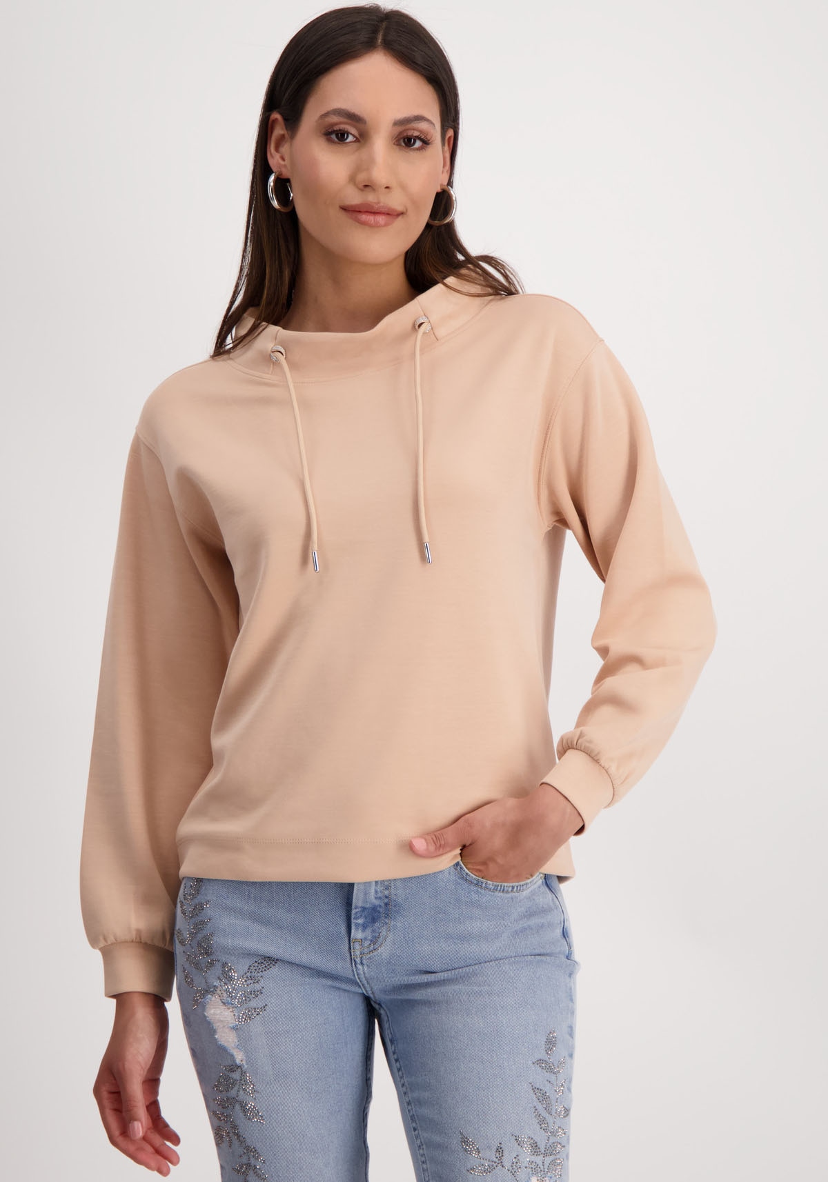 Sweatshirt, Leicht überschnittener Langarm, Ärmelbündchen mit Kräuselung