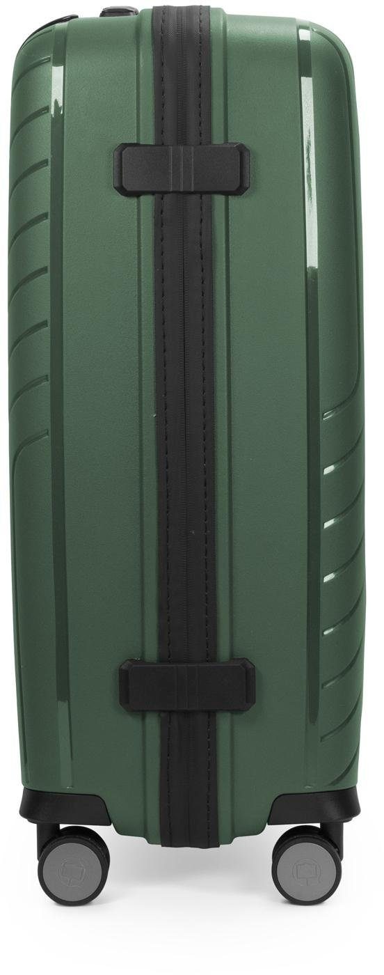 Hauptstadtkoffer Hartschalen-Trolley »TXL, 66 cm, dunkelgrün«, 4 Rollen, Hartschalen-Koffer Koffer mittel groß Reisegepäck TSA Schloss