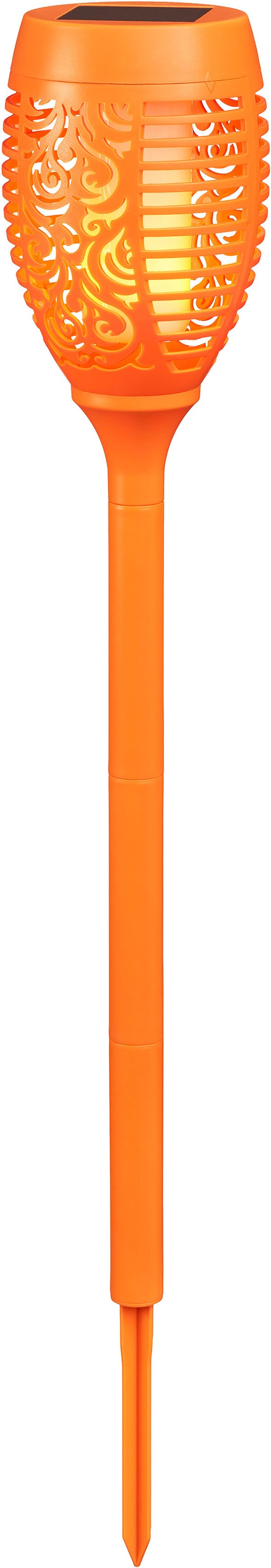 LED Jahren orange online LED Gartenfackel XXL mit BONETTI mit | Flamme realer kaufen 3 Garantie Solar Gartenfackel,