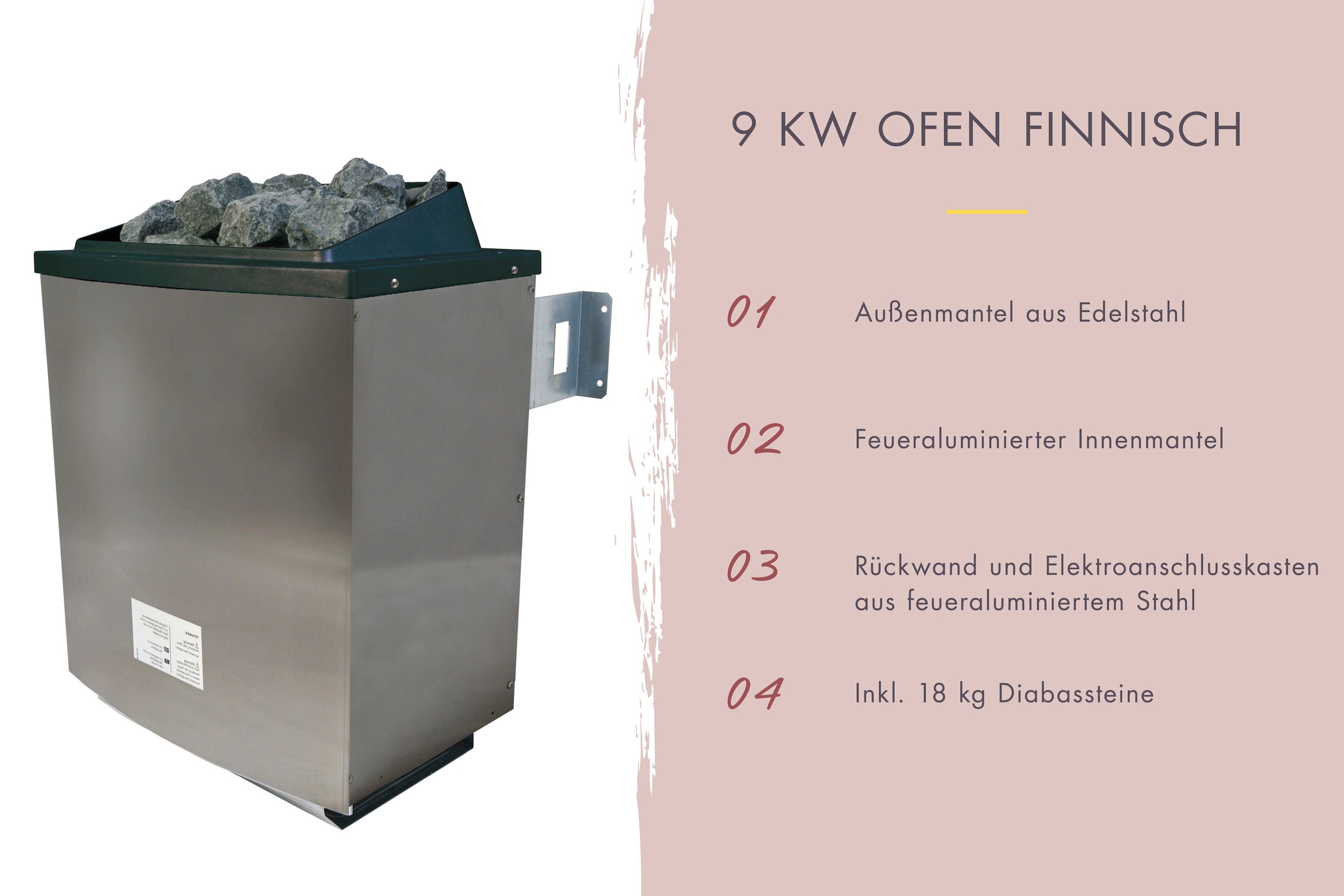 Karibu Saunahaus »Ralf« Set,  Ofen 9 KW externe Strg easy