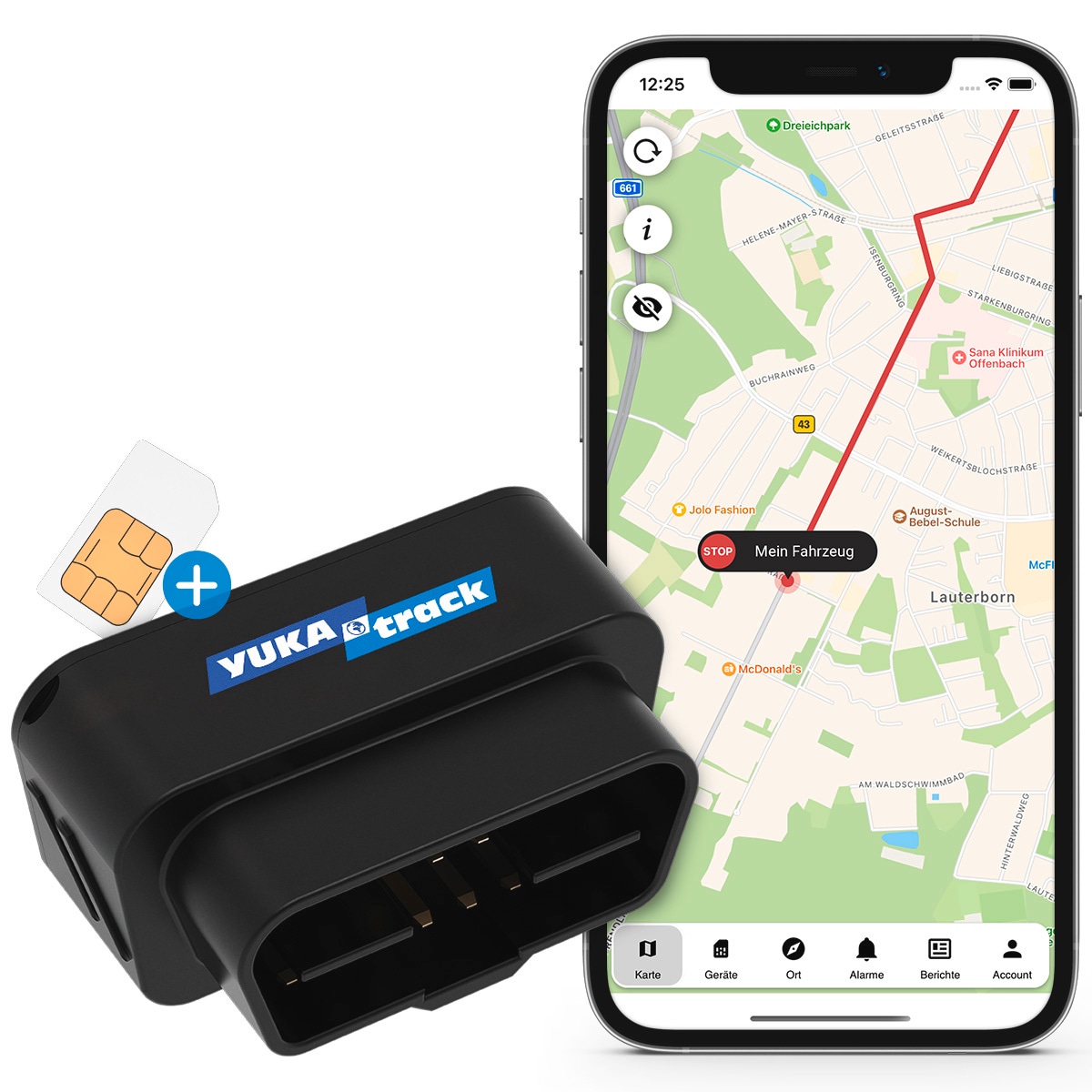 GPS-Tracker »OBD (2G)«, (1 St.), europaweite Datenflat für 12 Monate