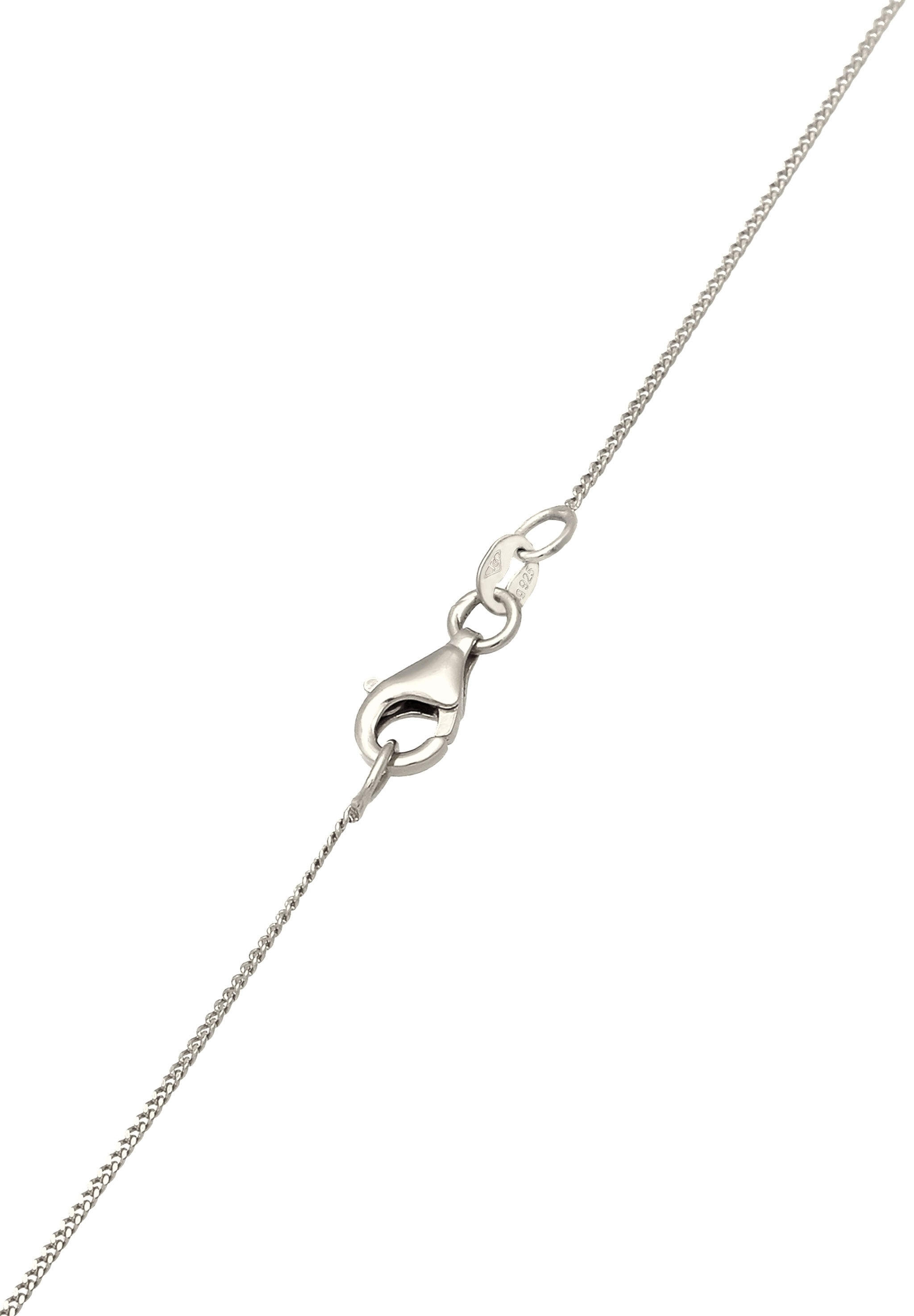 Elli Silberkette »Halskette Blume Synthetische Perle Weiß 925 Sterling Silber«