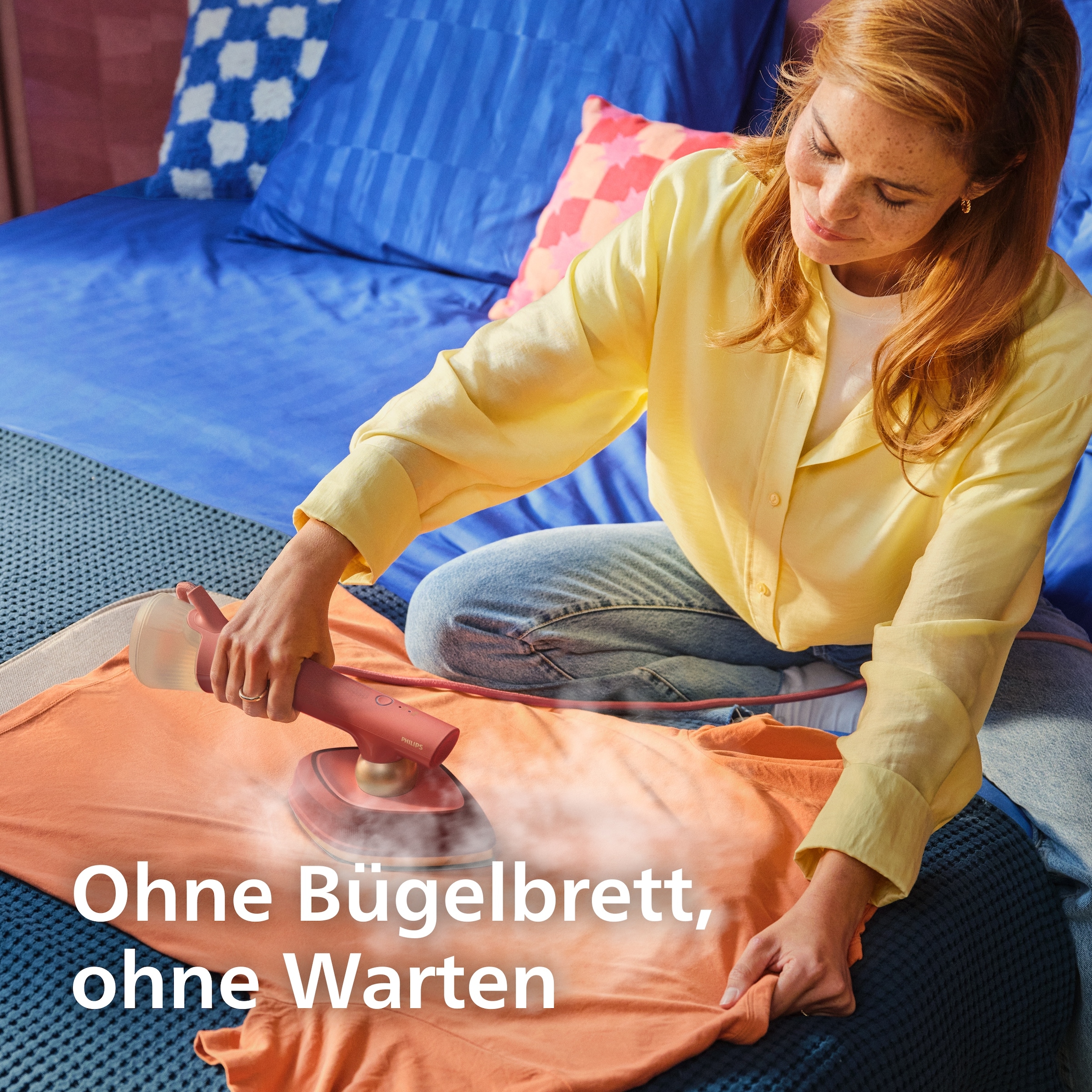 Philips Dampfbügeleisen »GC213/50 OneTurn 2-in-1 Bügeleisen & Steamer, StyleMat & Dock inkl.« 1800 W 1800 W, SteamGlide Plus, 200ml Wasserbehälter und 90 g Dampfstoß