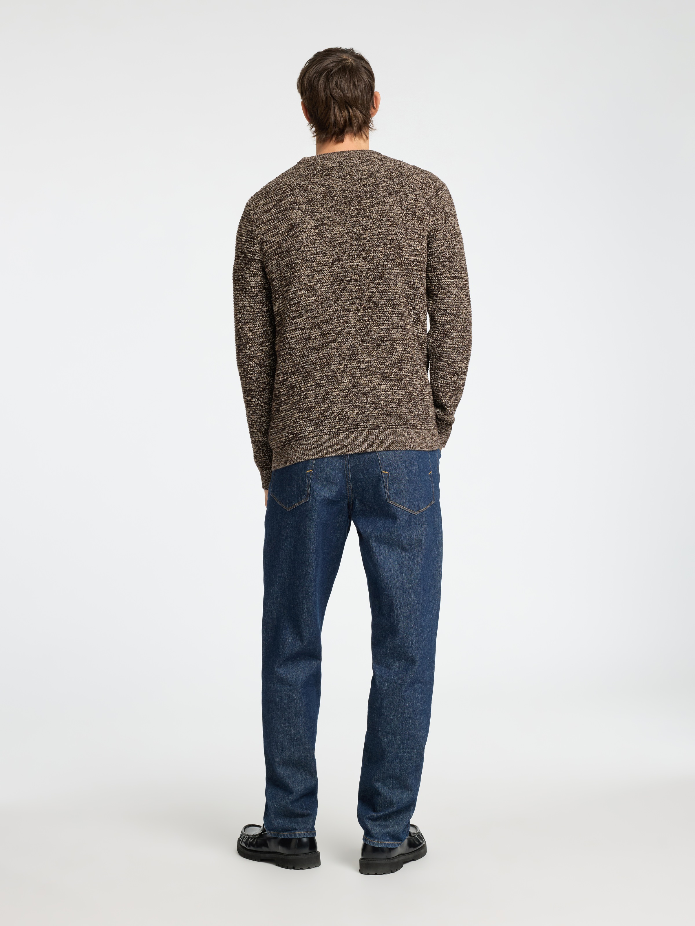 SELECTED HOMME Rundhalspullover »SLHVINCE LS KNIT BUBBLE CREW NECK NOOS«