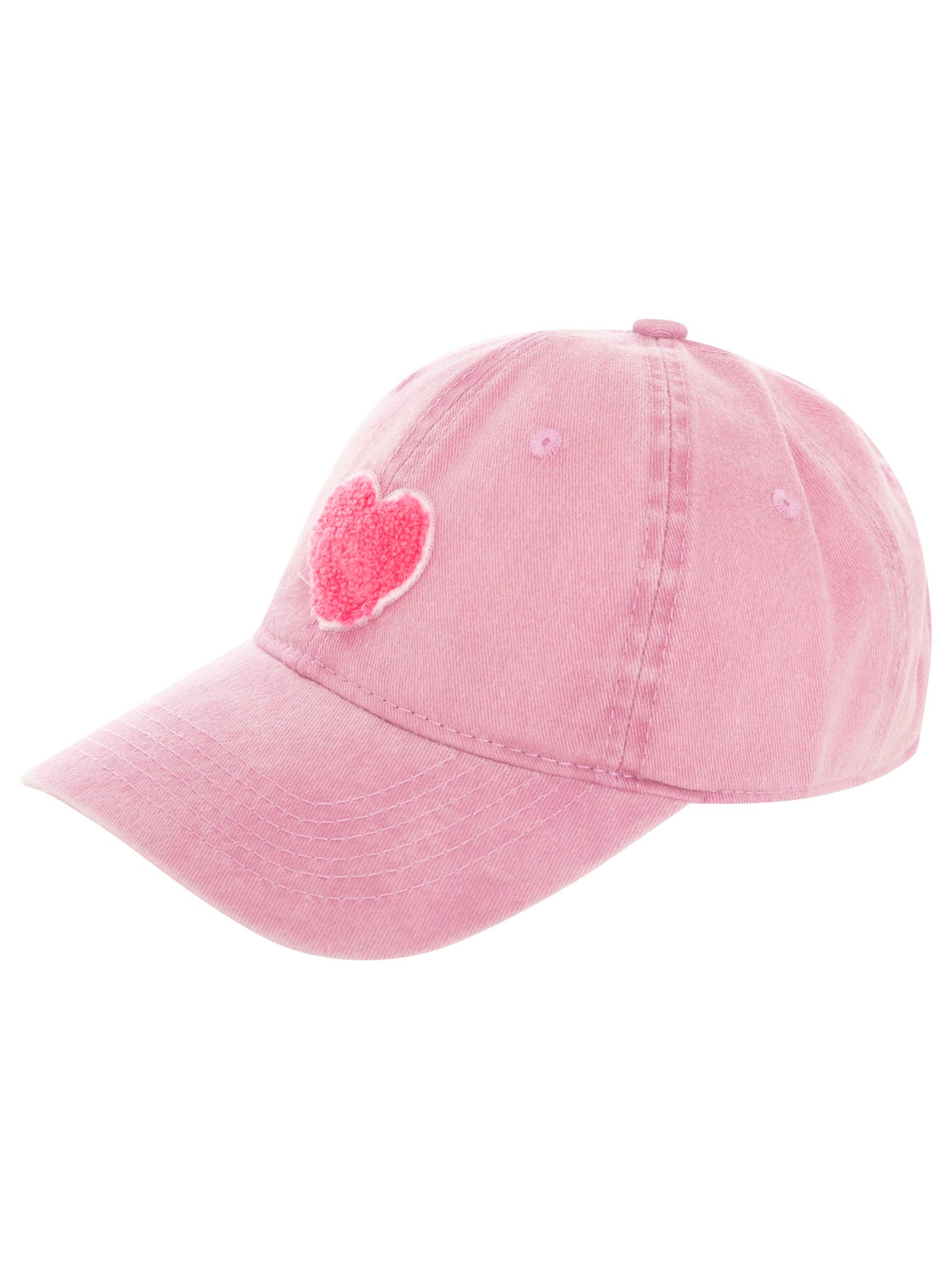 Zwillingsherz Baseball Cap »"Herz"« Pinkes Teddy-Herzpatch, vintage Look