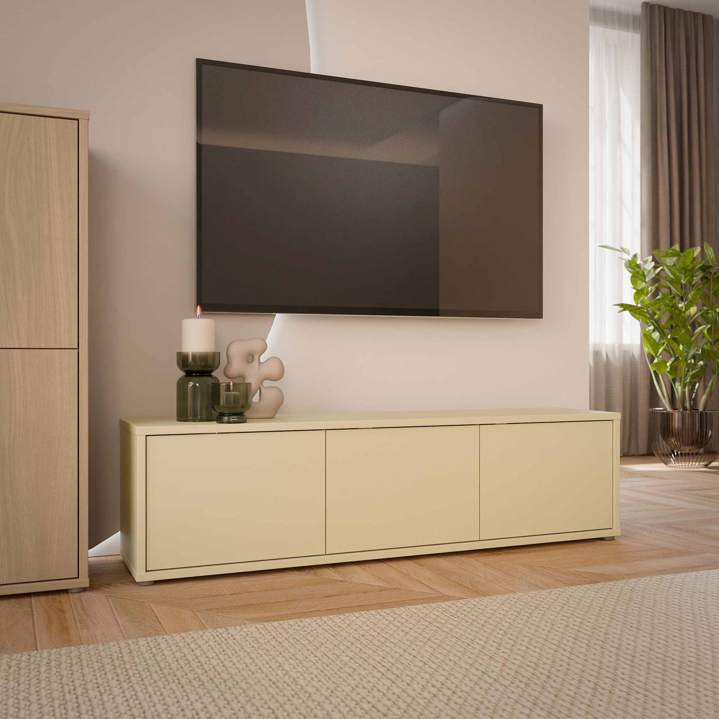 FORTE Lowboard »Alice Springs, TV-Board, viel Stauraum, große Türen zum Aufklappen« B/H/T 154,2/41,5/34,9 cm Klapptüren