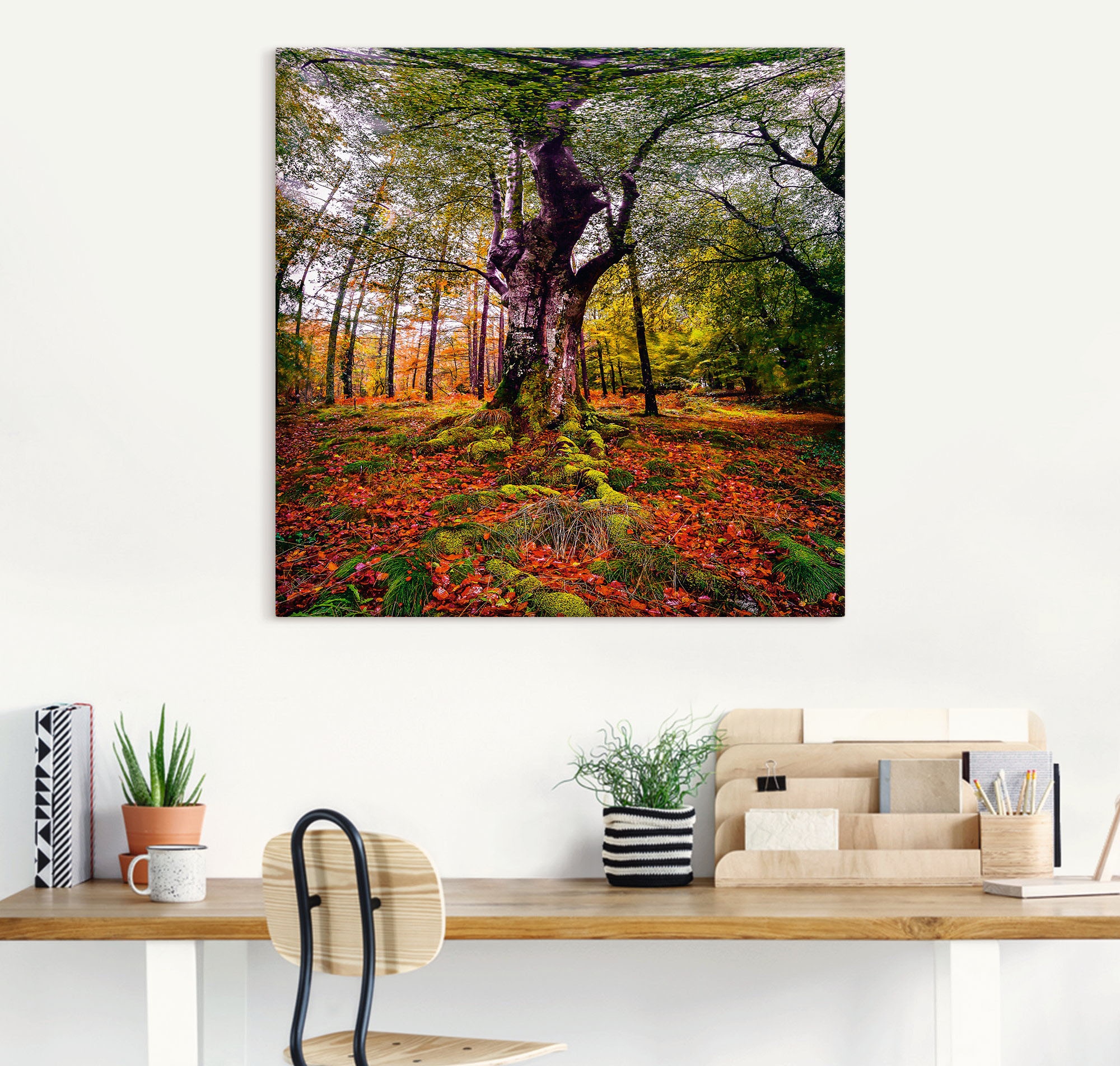 Artland Wandbild »Baum im Wald«, Baumbilder, (1 St.), als Alubild,  Leinwandbild, Wandaufkleber oder Poster in versch. Größen auf Rechnung  bestellen