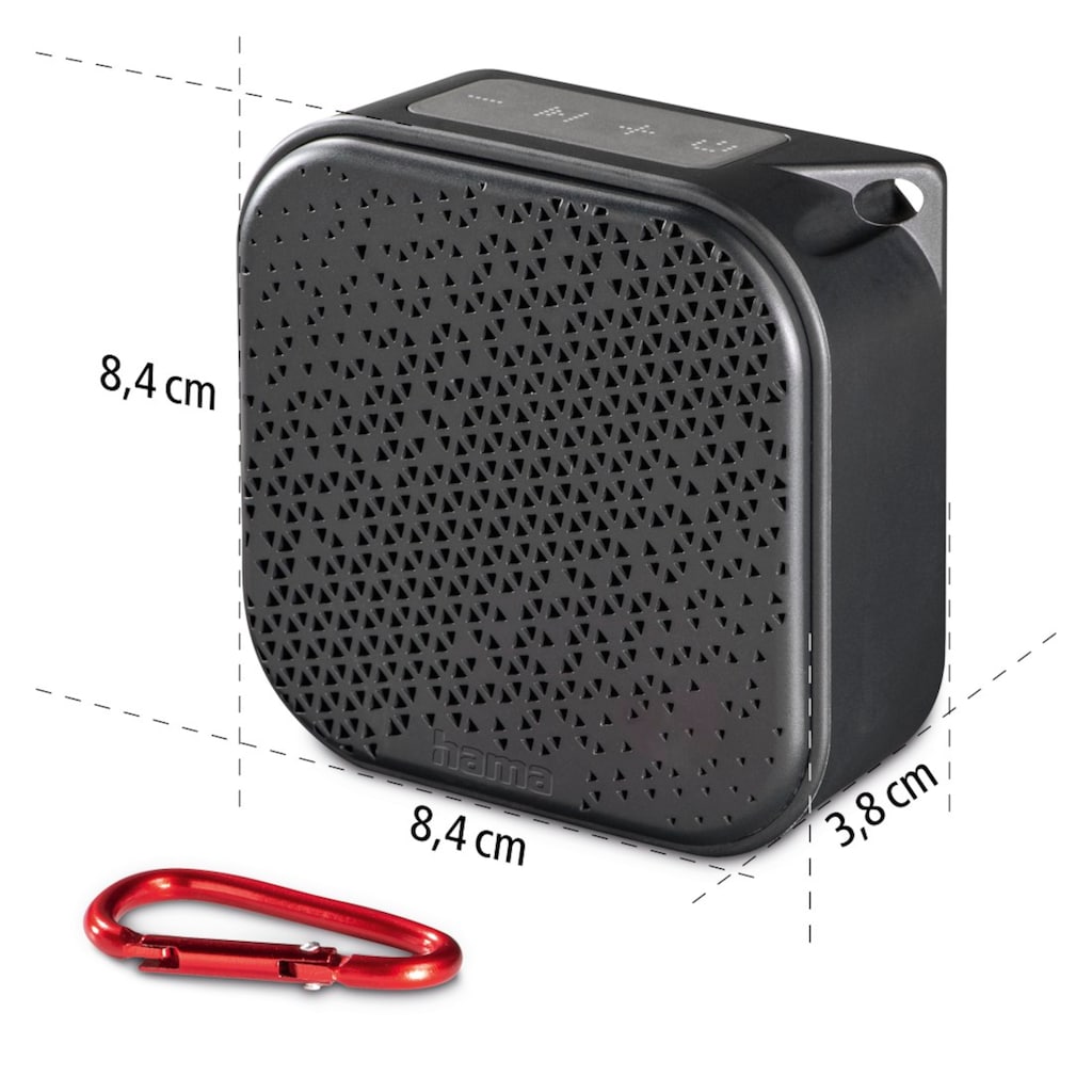 Hama Bluetooth-Lautsprecher »Bluetooth Lautsprecher kabellos IPX7 (wasserdicht, 15 h Akku Laufzeit)«