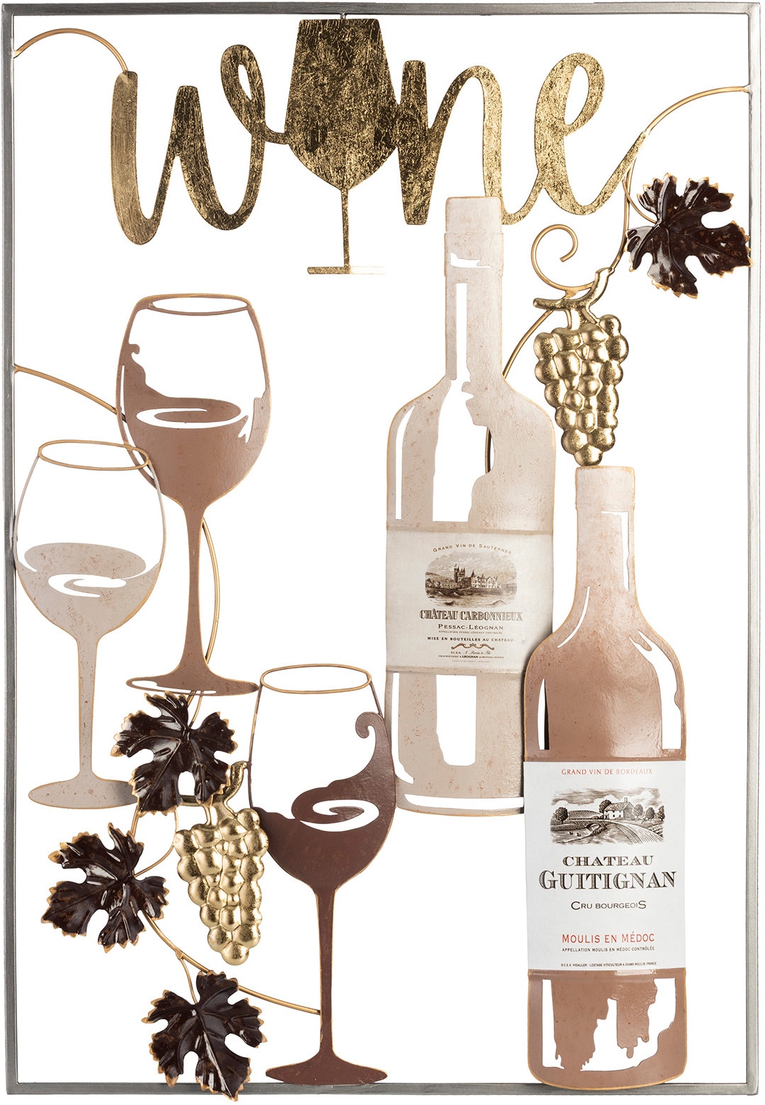 Bönninghoff Metallbild »51x74 cm – Deko modern« Getränke | Wein | Wein Bilder Wanddekoration