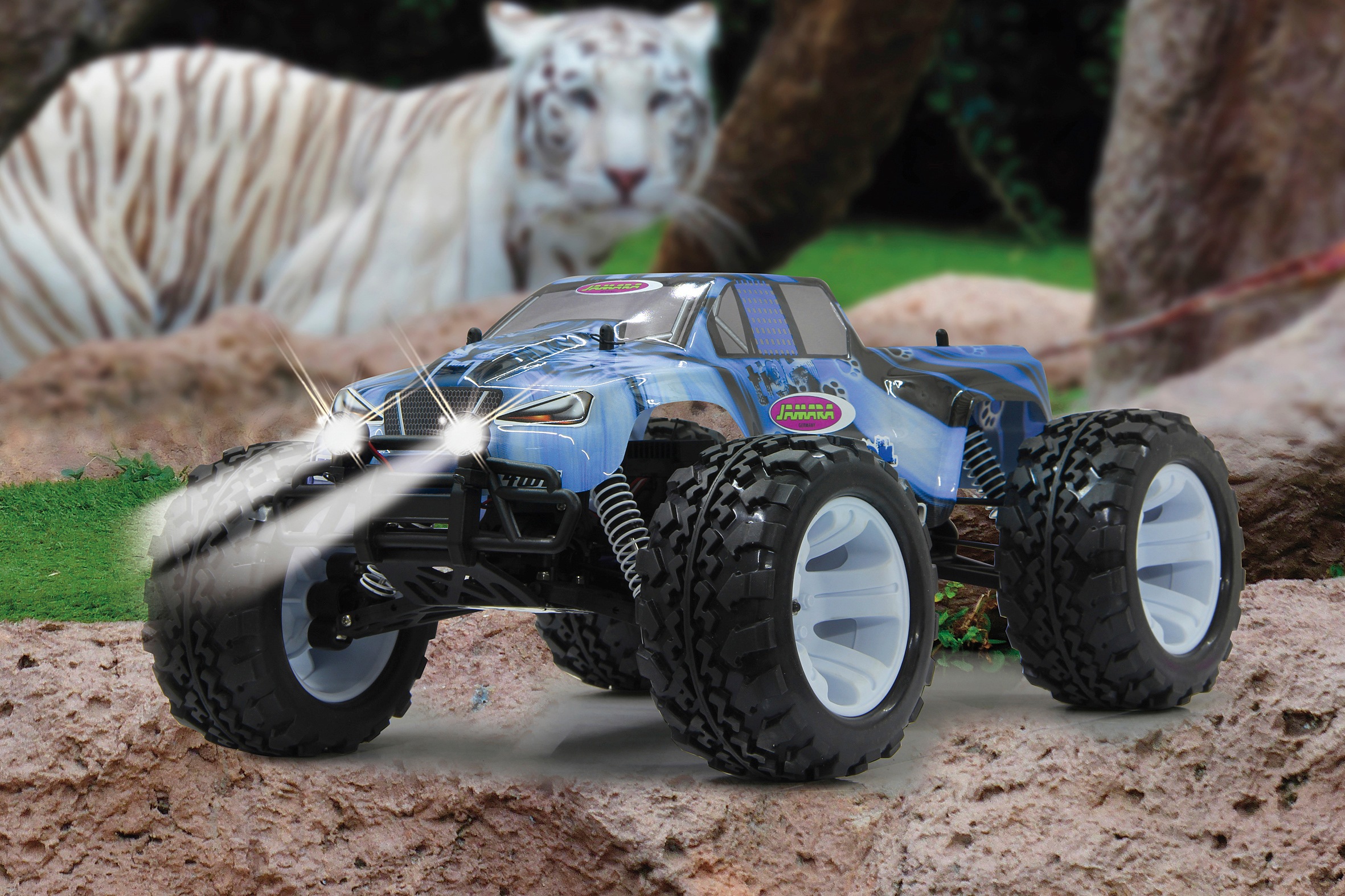 Jamara RC-Monstertruck »Tiger Ice Monstertruck BL 4WD«, 1:10, 2,4 GHz, mit LED
