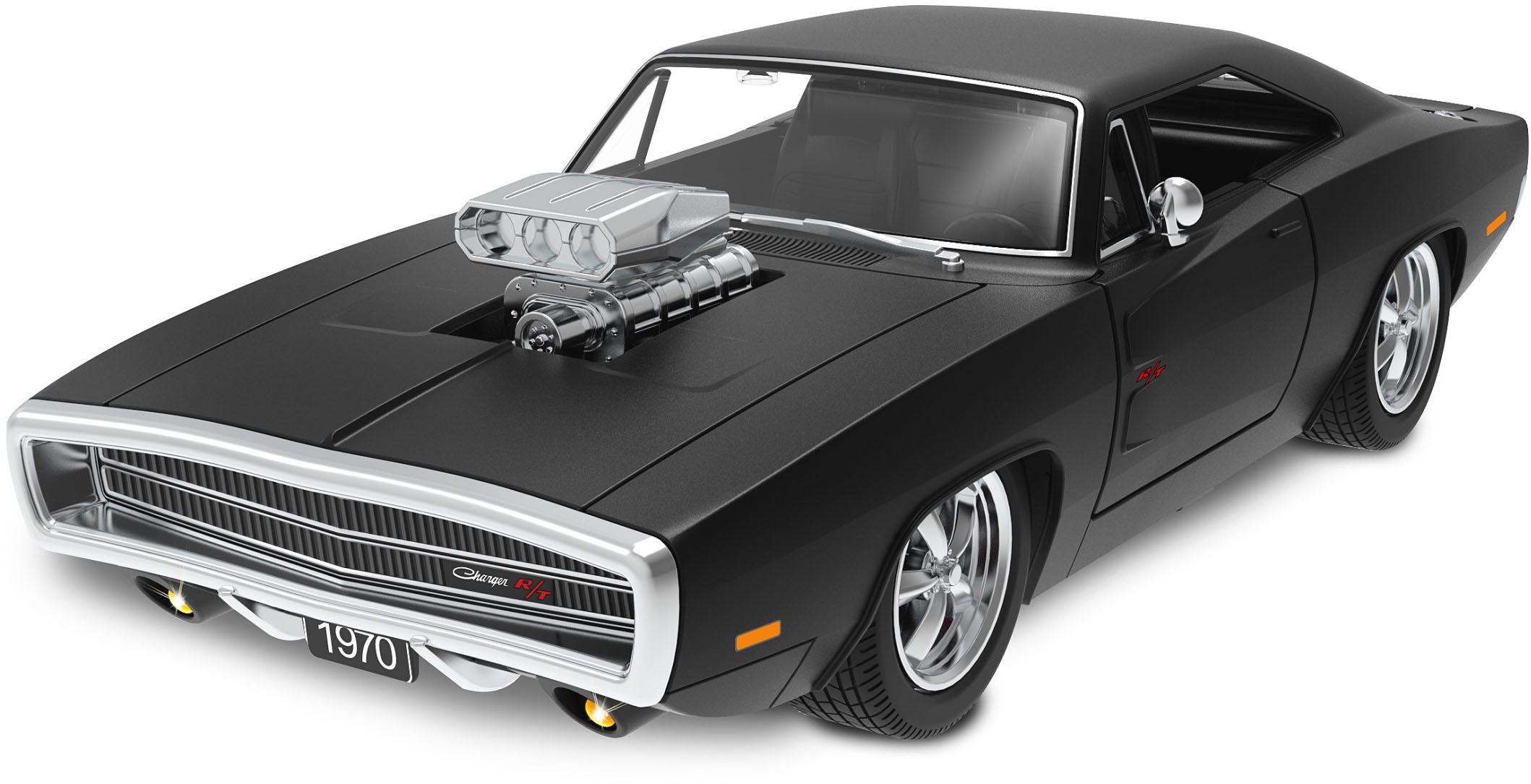 Jamara RC-Auto »Dodge Charger R/T 1970, 1:16, schwarz, 2,4GHz«, mit Licht und Sound