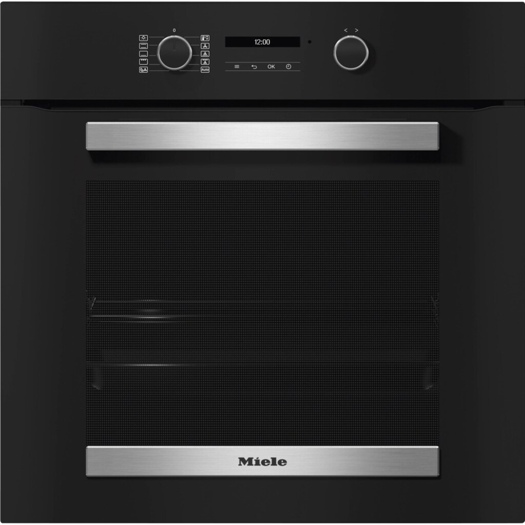 Miele Einbaubackofen, H 2467 B ACTIVE, mit Vollauszug, PerfectClean,  Obsidianschwarz / Edelstahl