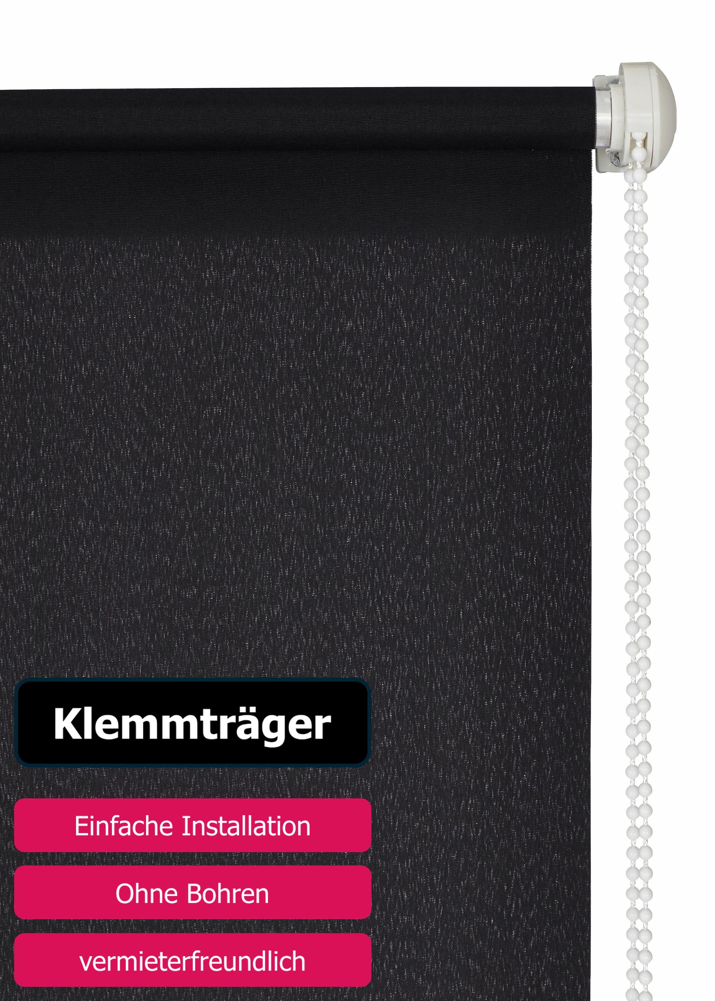 OTTO home Seitenzugrollo »Themse-Uni« Lichtschutz Sichtschutz ohne Bohren freihängend Bestseller, Rollo Fenster, Sonnenschutz, mit Klemmträgern
