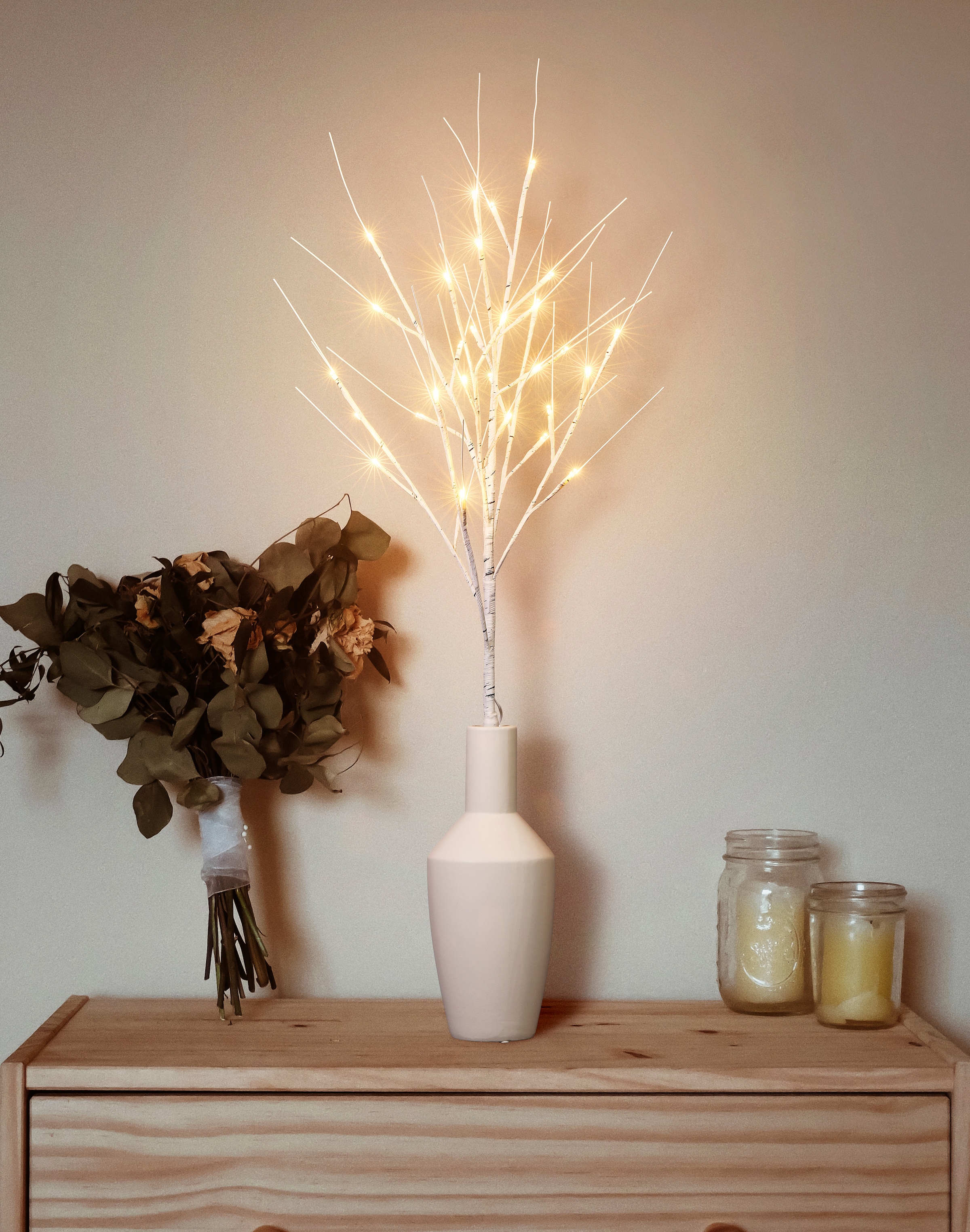 BONETTI LED Baum »Weihnachtsdeko«, 96 flammig-flammig, 3 Beleuchtete Deko- Sträucher in Birkenoptik, Höhe je 80 cm online kaufen | mit 3 Jahren XXL  Garantie