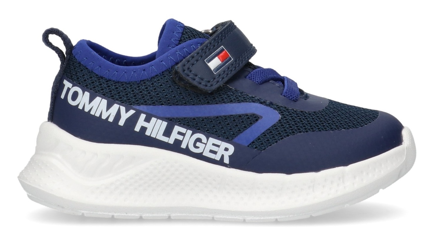 Tommy Hilfiger Sneaker, Slip-On Sneaker, Klettschuh mit großem Logoschriftzug