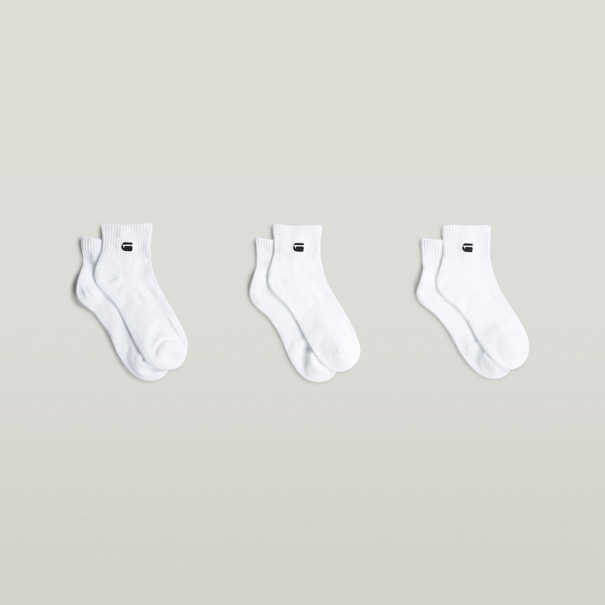 G-STAR Kurzsocken »WICK, 3 PACK ANKLE SPORTS SOCKS« Packung, 3 Paar tlg. mit Logostickerei