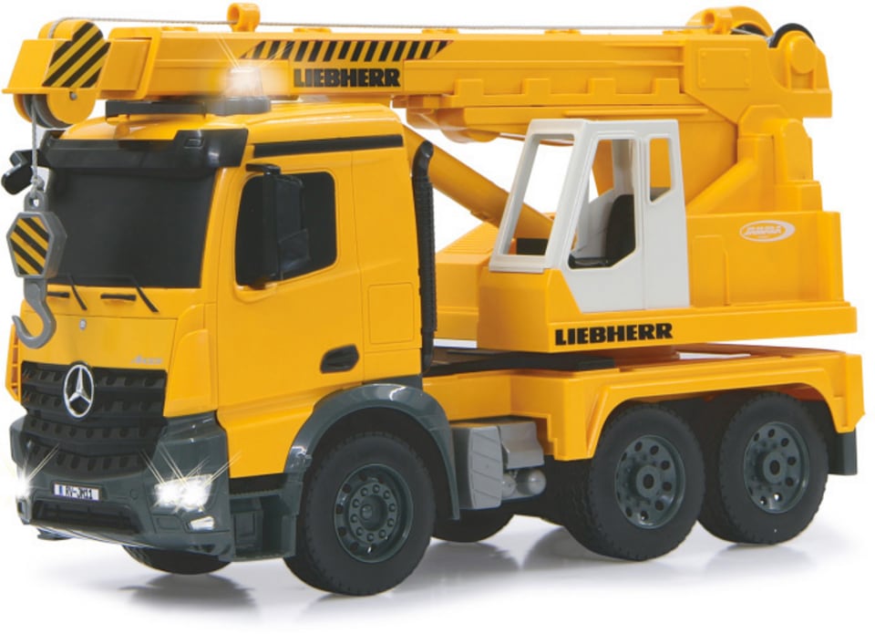 Jamara RC-LKW »Schwerlastkran Mercedes Liebherr 2,4GHz gelb«, mit Programmierfunktion