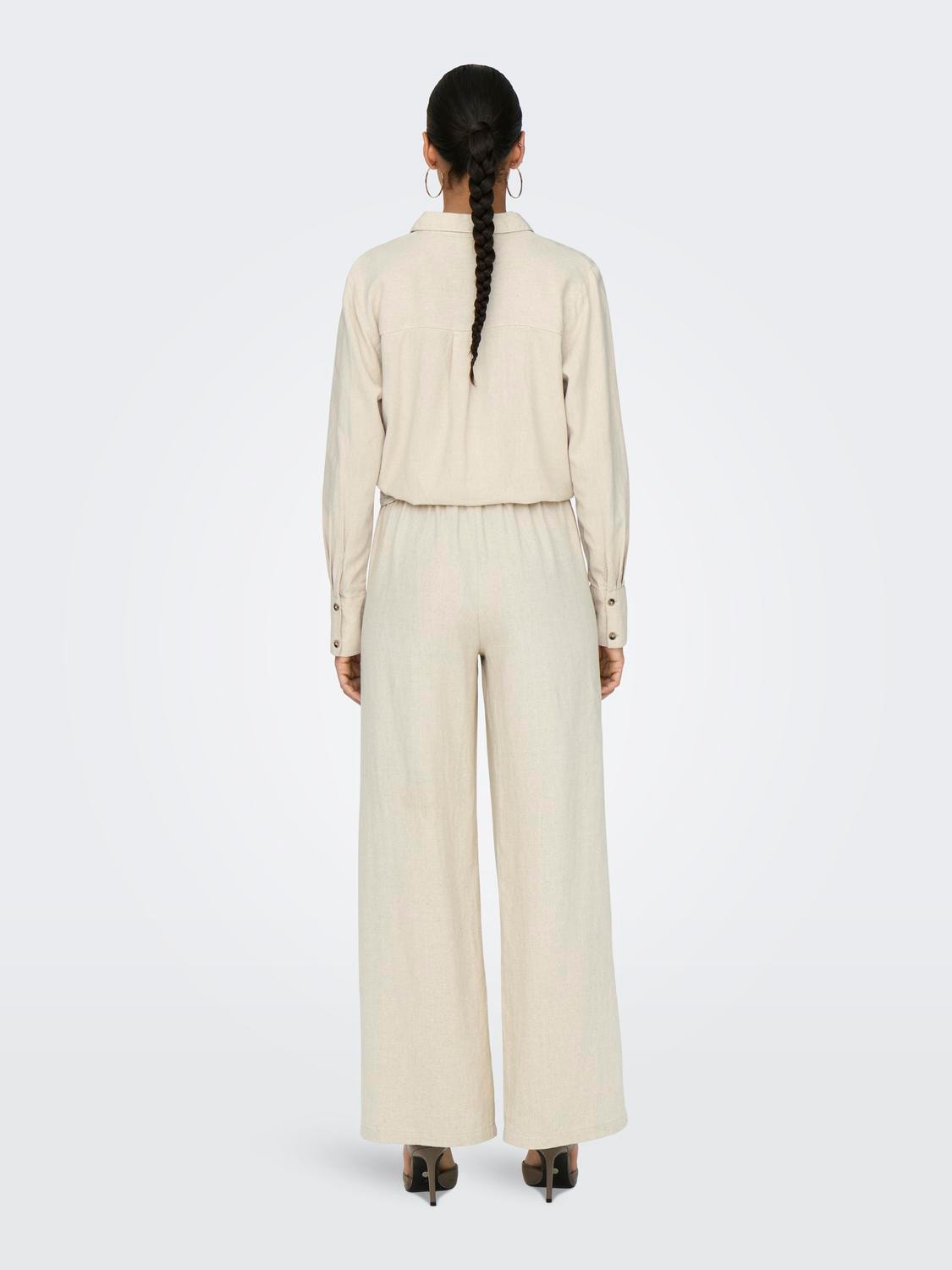 JDY Culotte »JDYSAY LINEN HW WIDE PANT WVN NOOS«