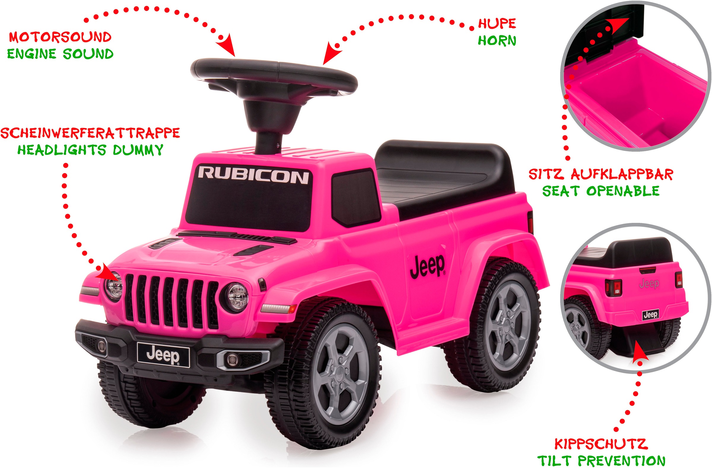 Jamara Rutscherauto »Jeep® Gladiator«, mit Sound