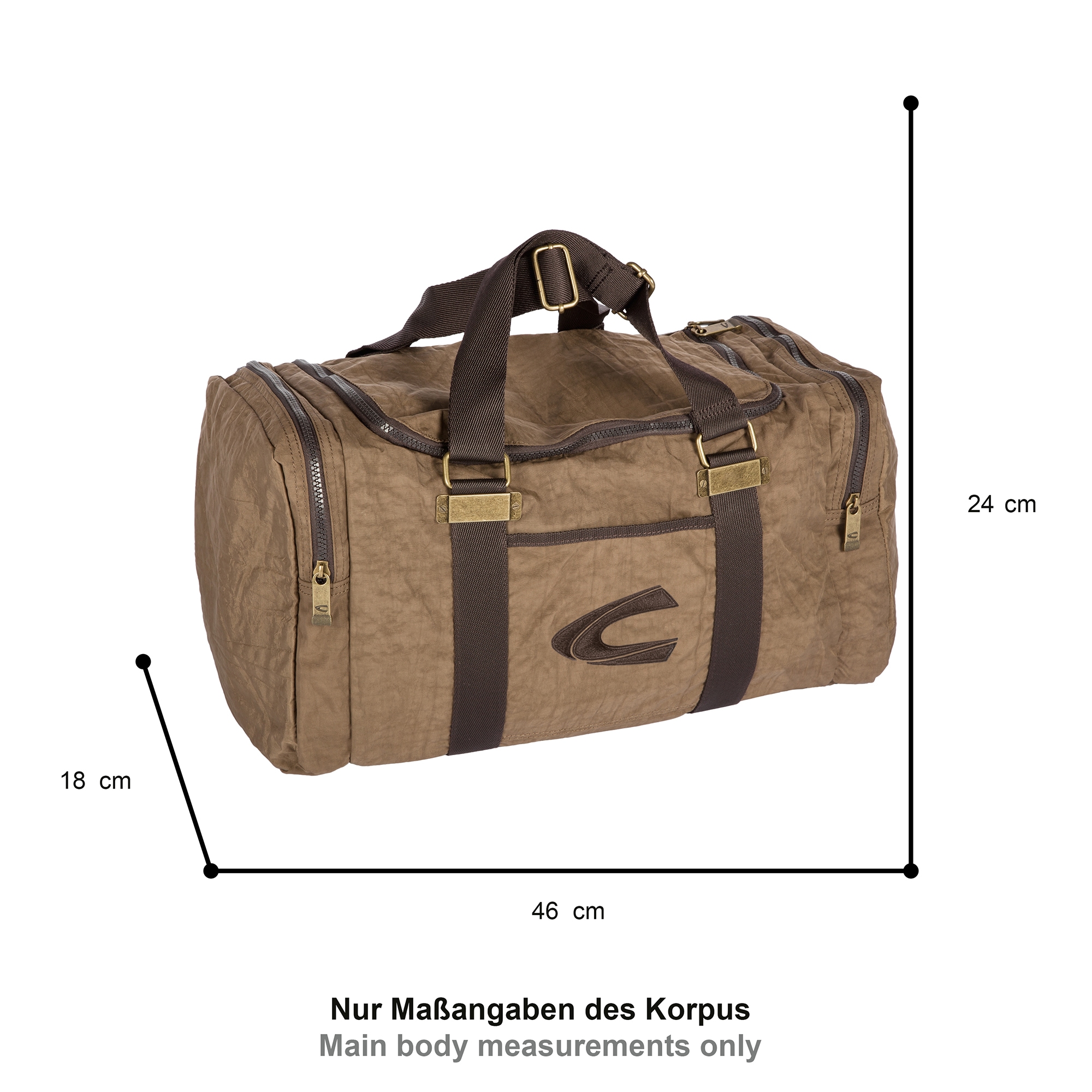 camel active Weekender »Journey« Unisex Reisetasche mit vielen Funktionen und Logostickerei