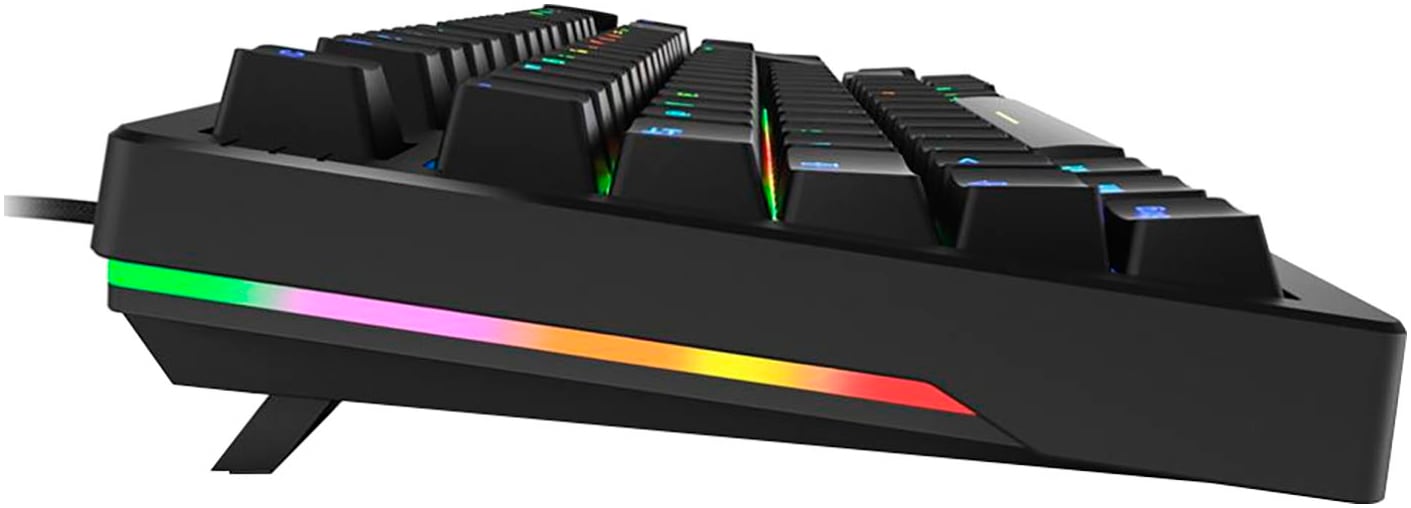 Sharkoon Gaming-Tastatur »SKILLER SGK25«, (Anpassbare Höhe-Antirutsch-Füße-Fn-Tasten-Lautstärkeregler-Licht-Bewegungs-Sensor-Makro-Tasten-Profil-Speicher-USB-Anschluss)