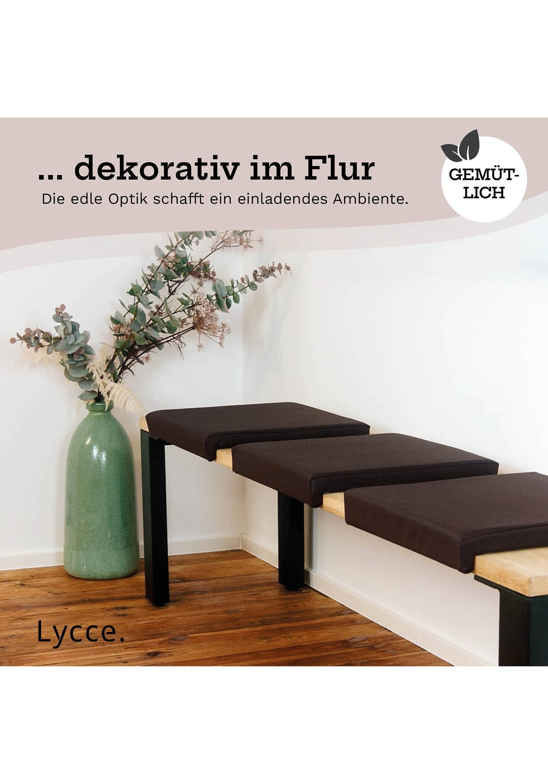 Lycce Bankauflage »Bankauflage Bankauflage Klemmkissen 1 Leiste 1er Pack« 3