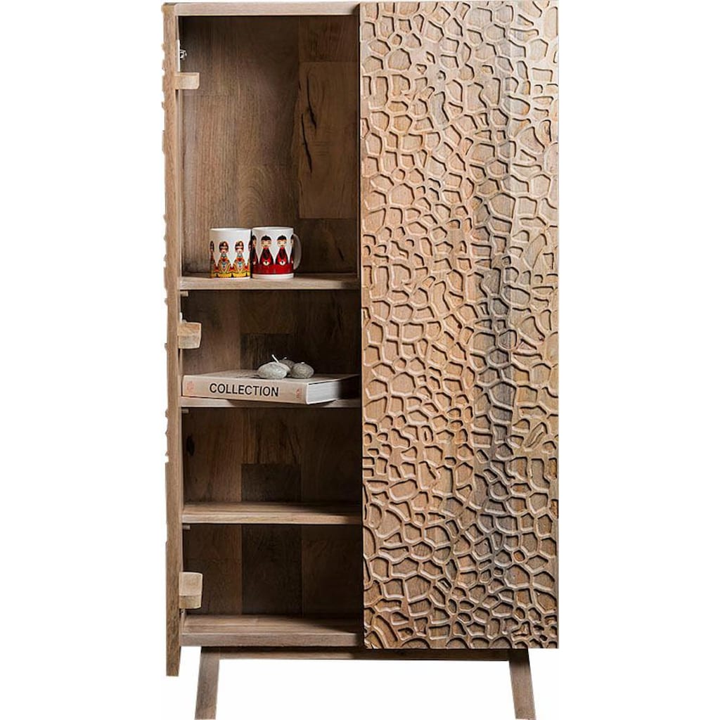 Home affaire Sideboard »Groveland«, landschaftsähnliche Holzschnitte auf den Türen, Höhe 140 cm