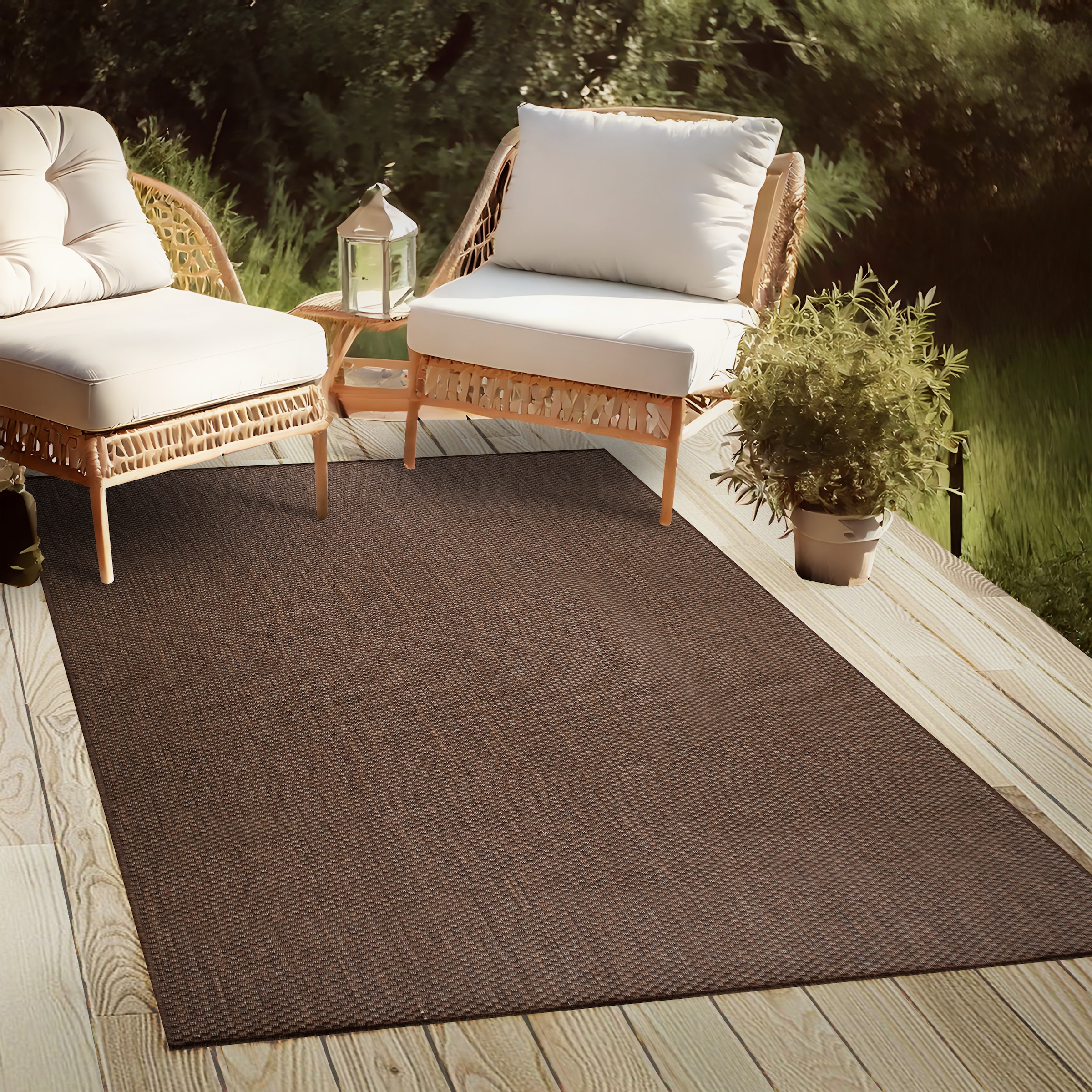 my home Teppich »Venedig auch als Läufer erhältlich«, rechteckig, 4 mm Höhe, In- und Outdoor geeignet, Sisal-Optik, Wetterfest & UV-beständig