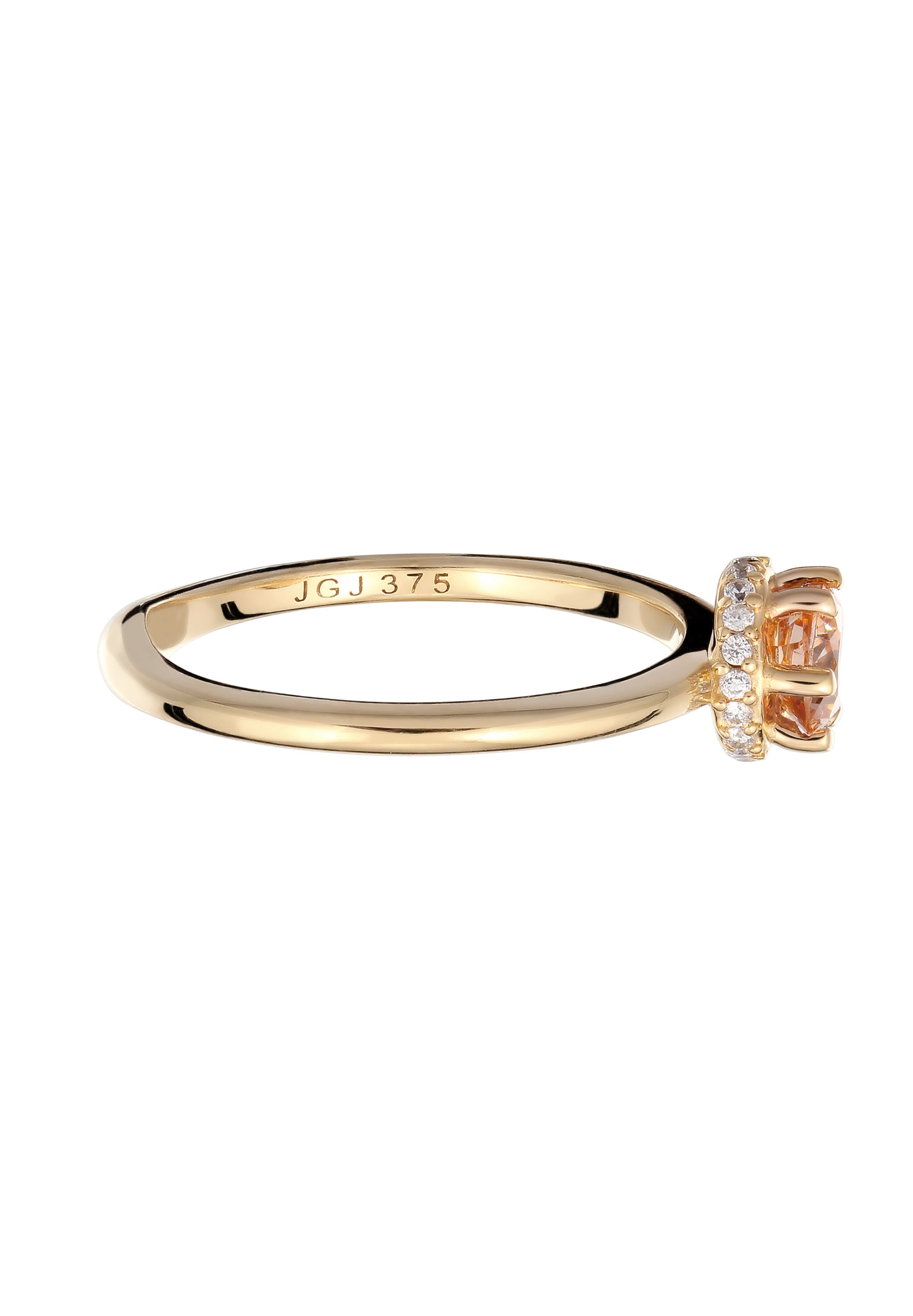 HAZE & GLORY Verlobungsring »Ring Diamant Morganite Verlobungsring Weiß (0.09 ct) 375 Gelbgold«
