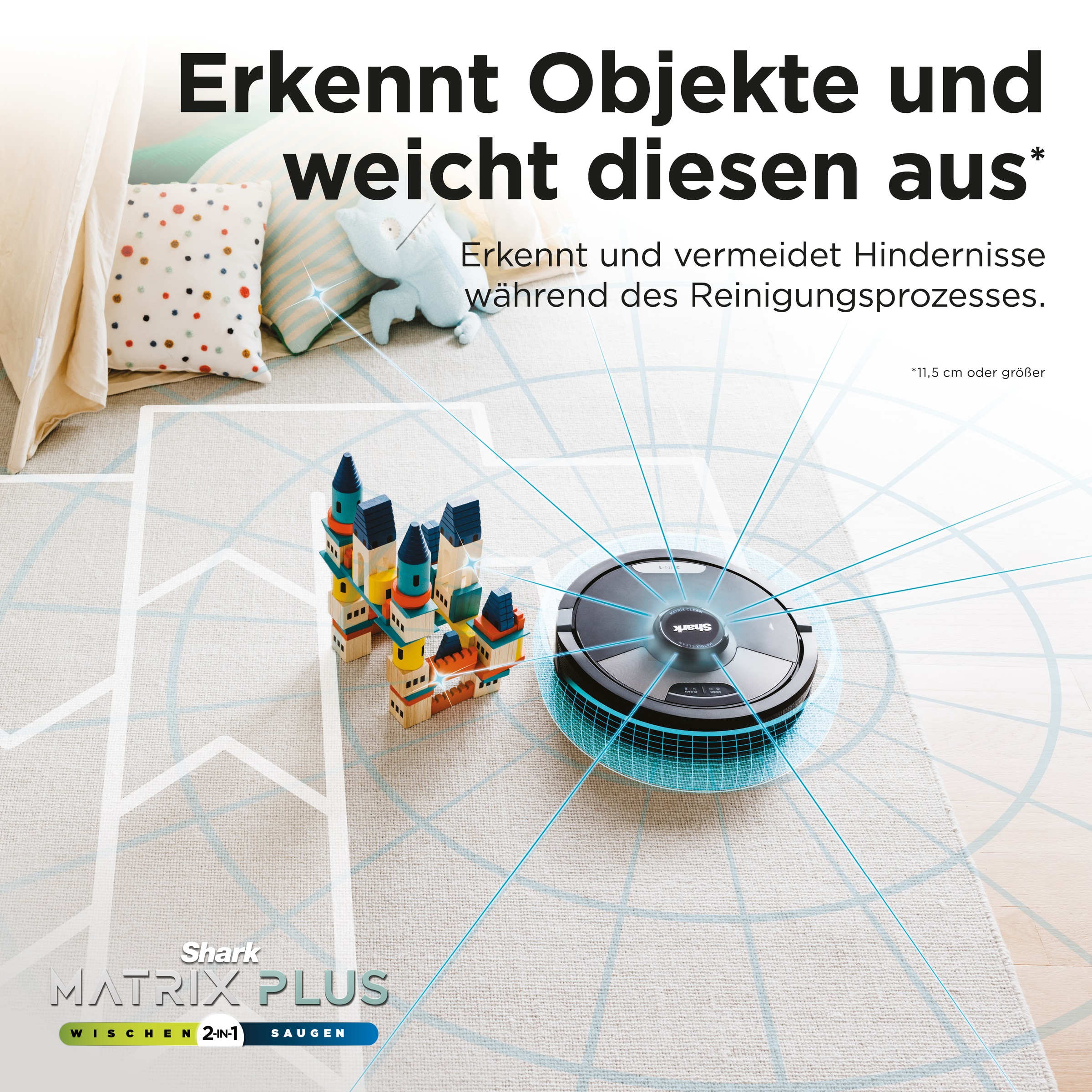 Shark Nass-Trocken-Saugroboter »RV2620WDEU«, Matrix Plus 2-in-1 Wischen & Saugen
