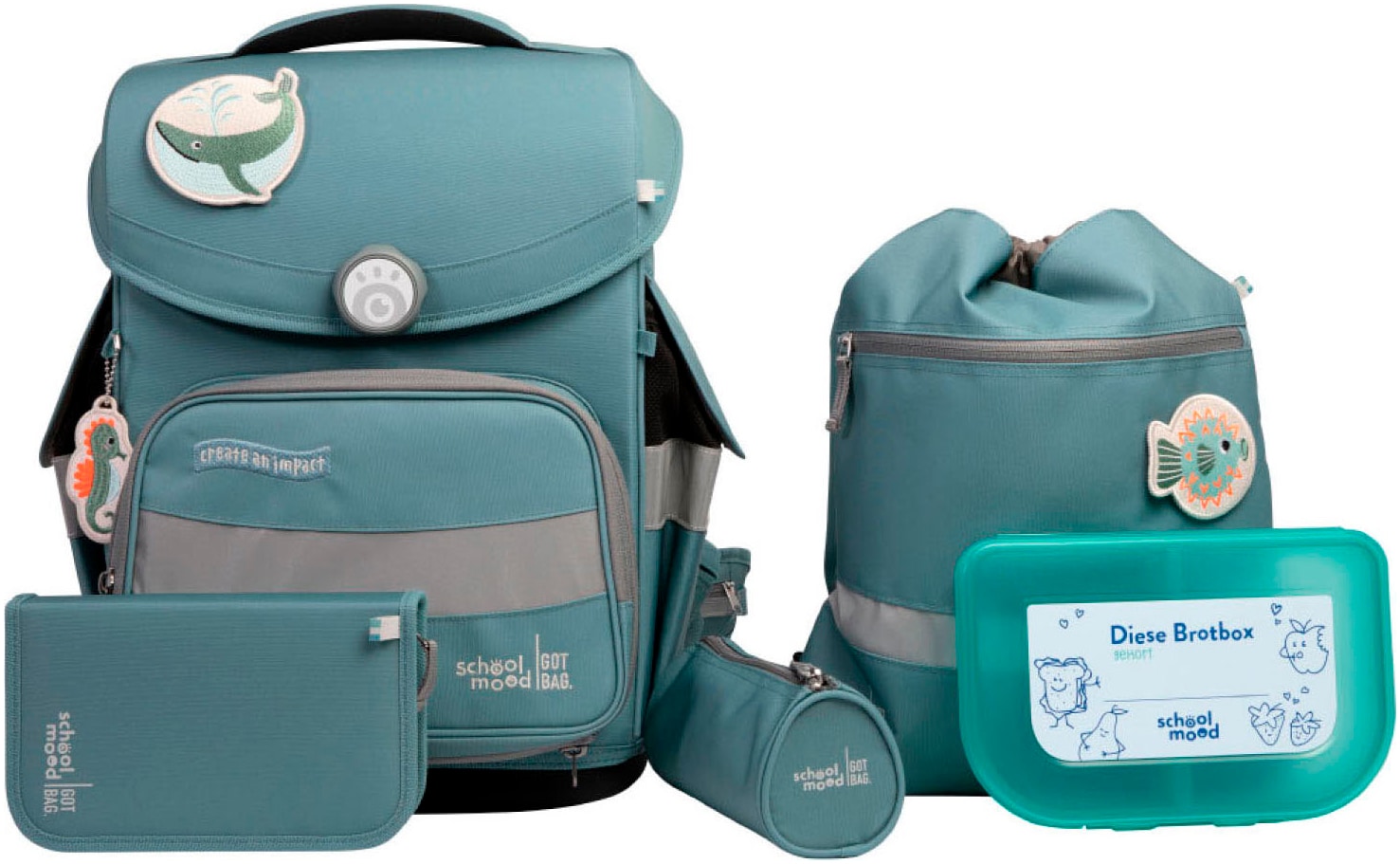 SCHOOL-MOOD® Schulranzen »Timeless Pro« retroreflektierende Flächen