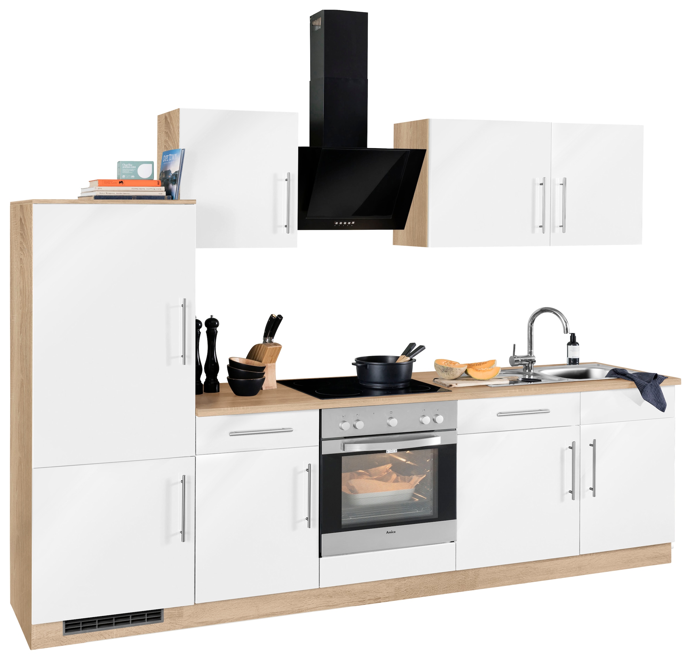 wiho Küchen Küchenzeile »Cali«, Rechnung auf 280 cm mit Breite kaufen E-Geräten