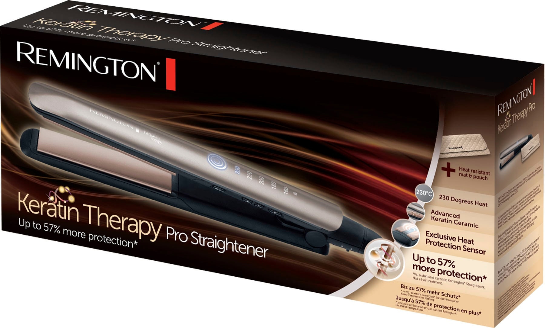 Remington Glätteisen »Keratin Therapy Pro, S8590, Haarglätter«, Keratin-Schutz-Technologie für Locken, Wellen und zum Glätten