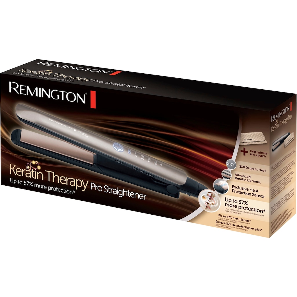 Remington Glätteisen »Keratin Therapy Pro, S8590, Haarglätter«, Keratin-Schutz-Technologie für Locken, Wellen und zum Glätten