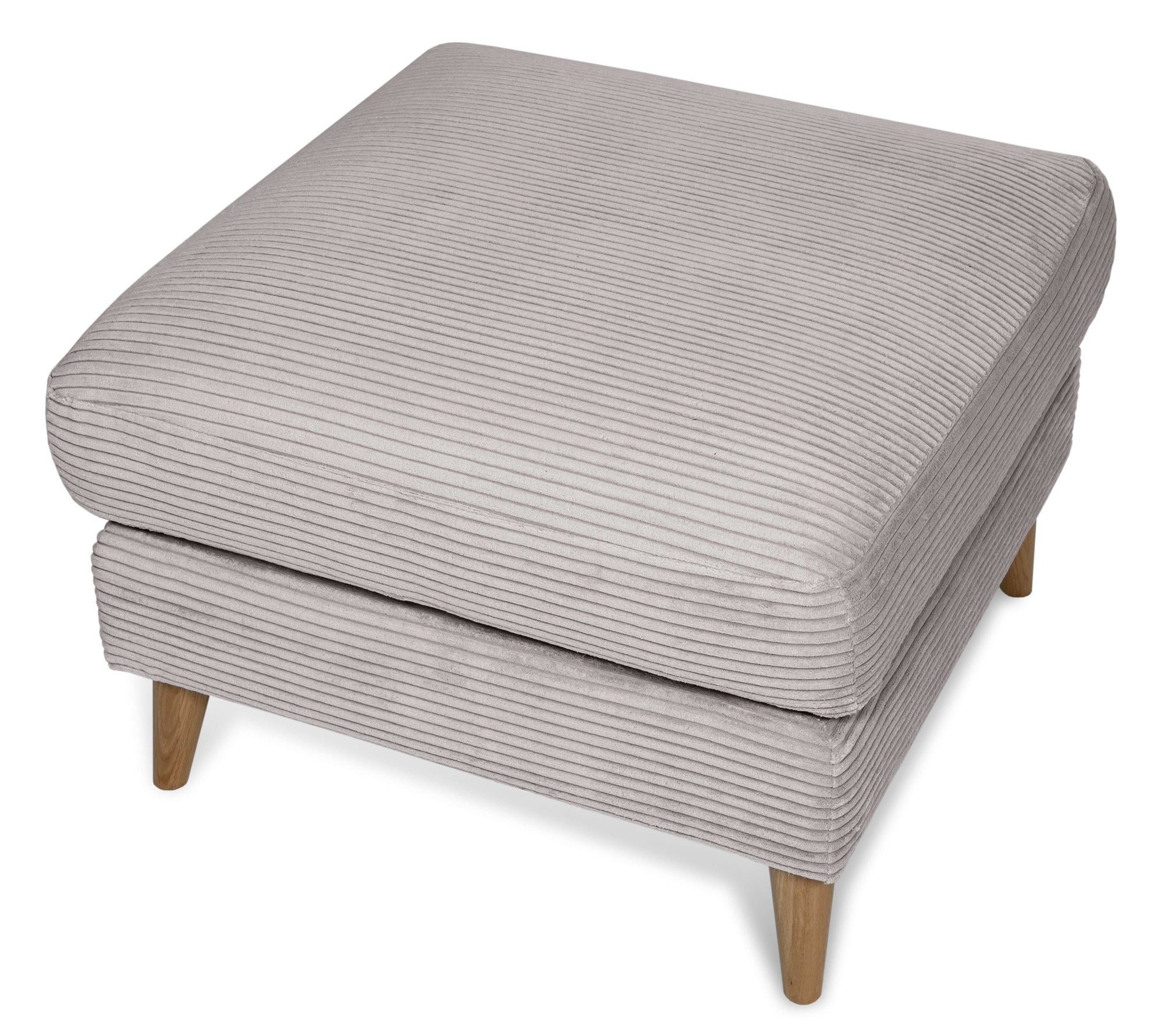 Home affaire Polsterhocker »MARSEILLE« Massivholzbeine Eiche, Landhausstil, Wellenunterfederung