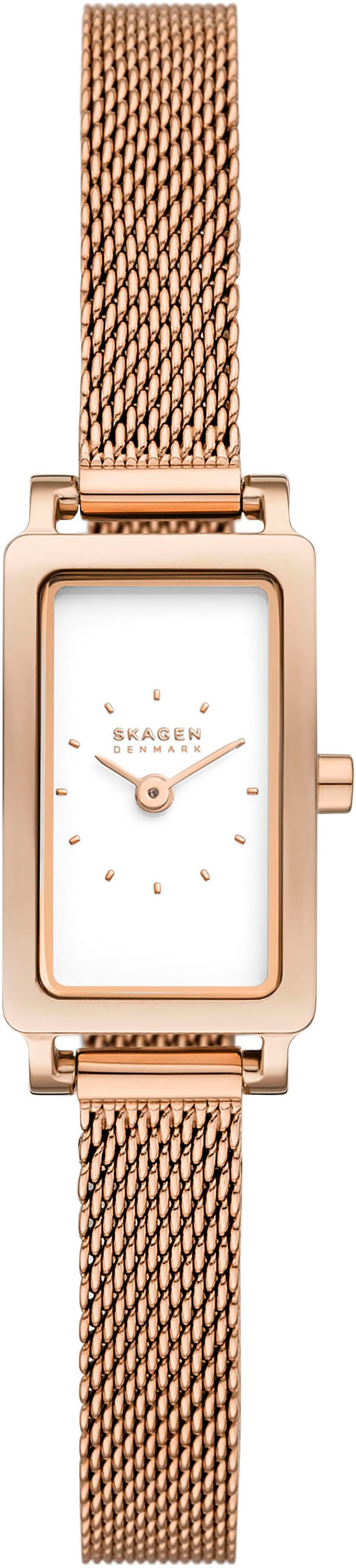 Skagen Quarzuhr »HAGEN MICRO«, Armbanduhr, Damenuhr, Edelstahlarmband, analog