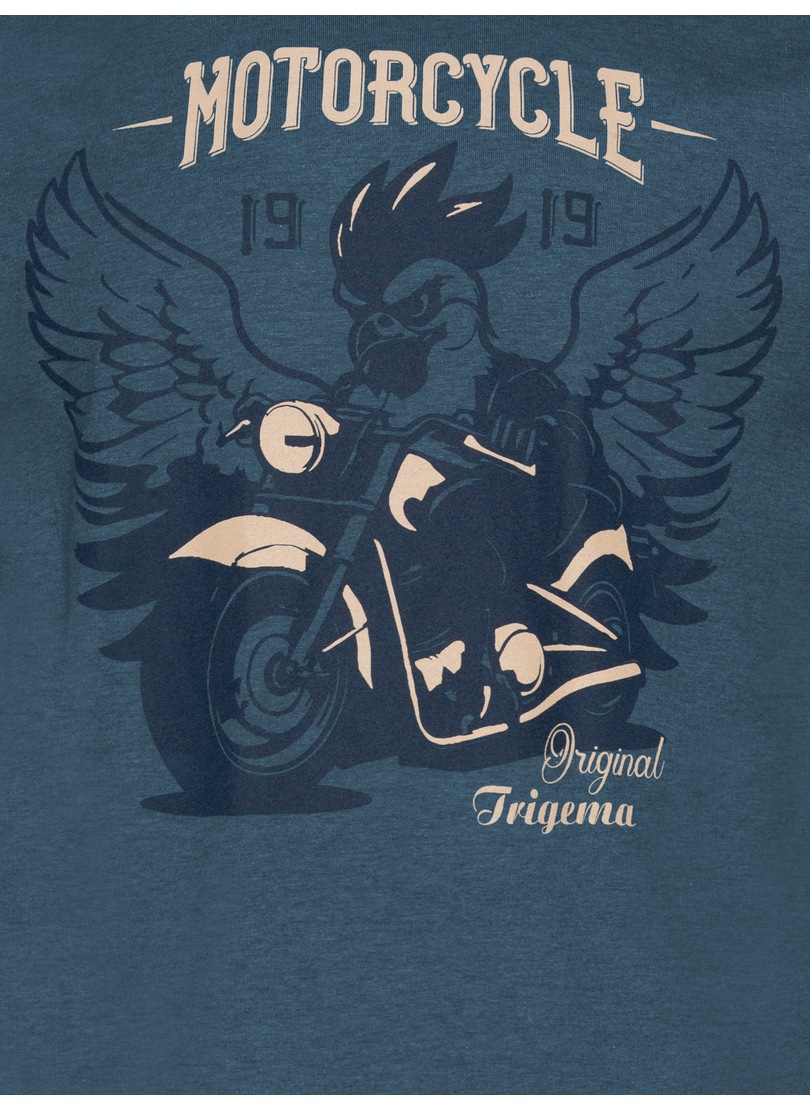Trigema T-Shirt »TRIGEMA T-Shirt mit großem Motorrad-Printmotiv«, (1 tlg.)