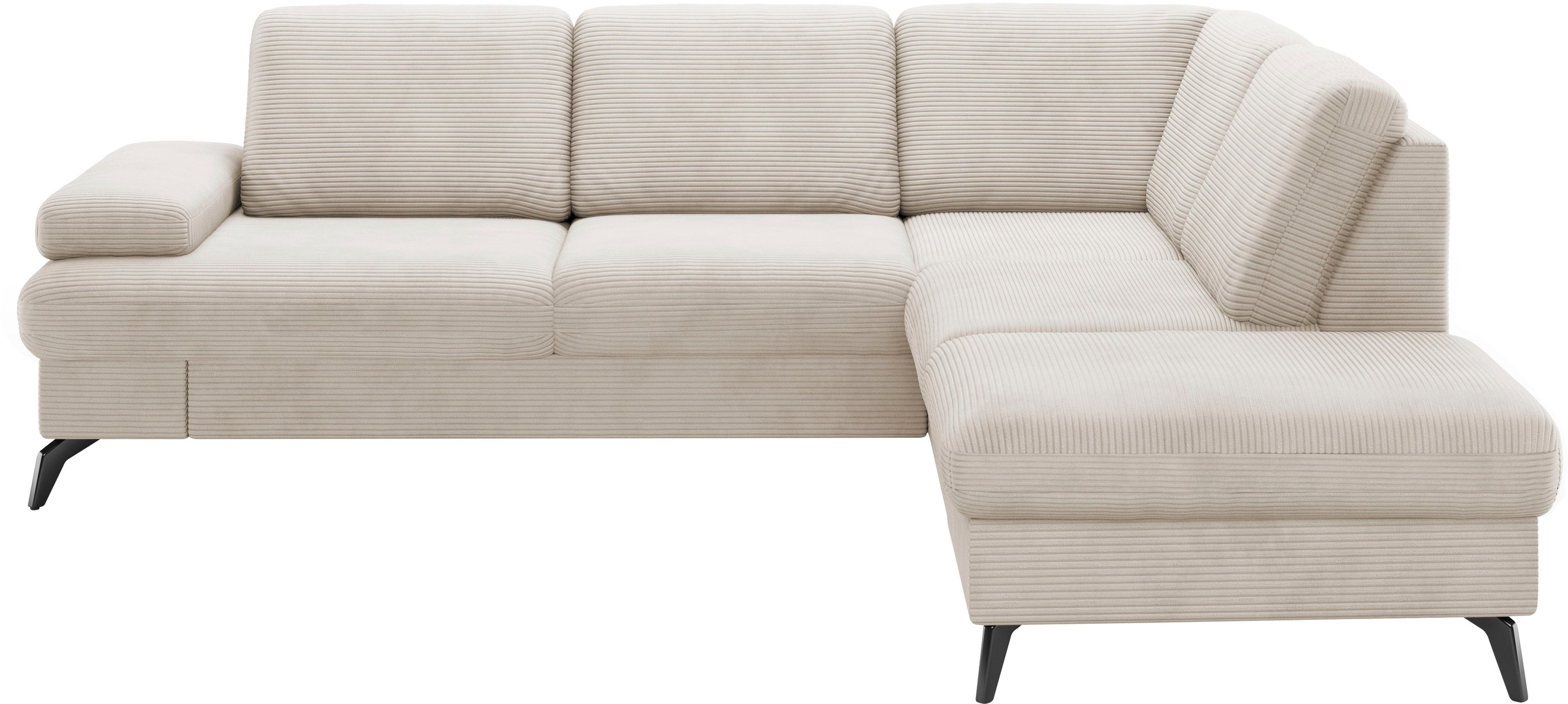 sit&more Ecksofa »Morris Jubi L-Form«, inkl. Armteilfunktion und 1 Zierkissen, wahlweise mit Bettfunktion