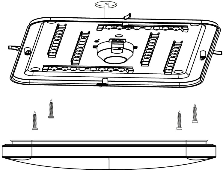 »FRANIA«, 1 EGLO - Büroleuchte - H7 Lampe x Schlafzimmerlampe L43 Deckenleuchte - LED-Platine x Deckenlampe - - Schlafzimmer 3900lm, warmweiß, (je weiß LED-Board, 3000K) / inkl. 33,5W, cm - x B43 /